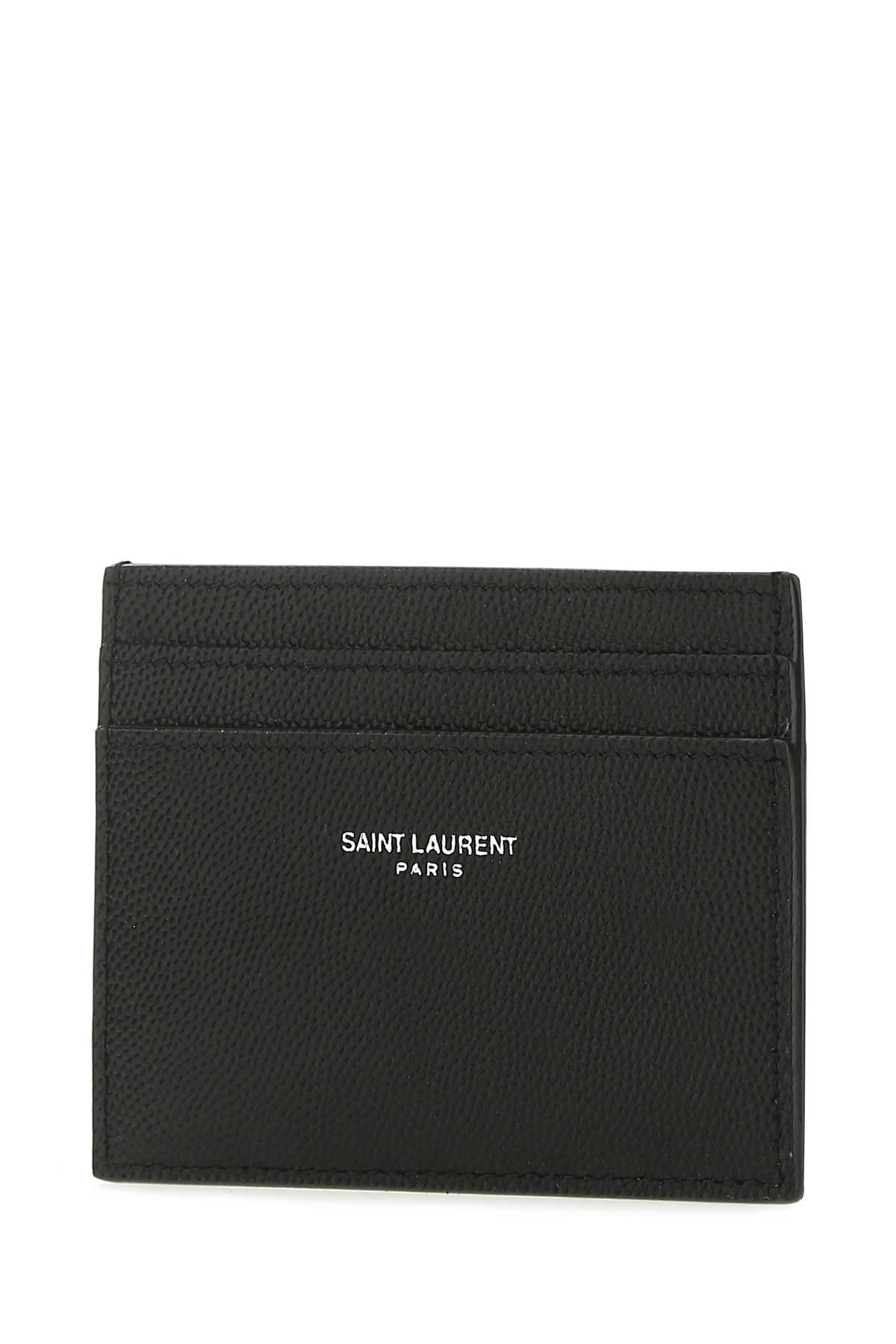Saint Laurent Textured Leather Cardholder In Black