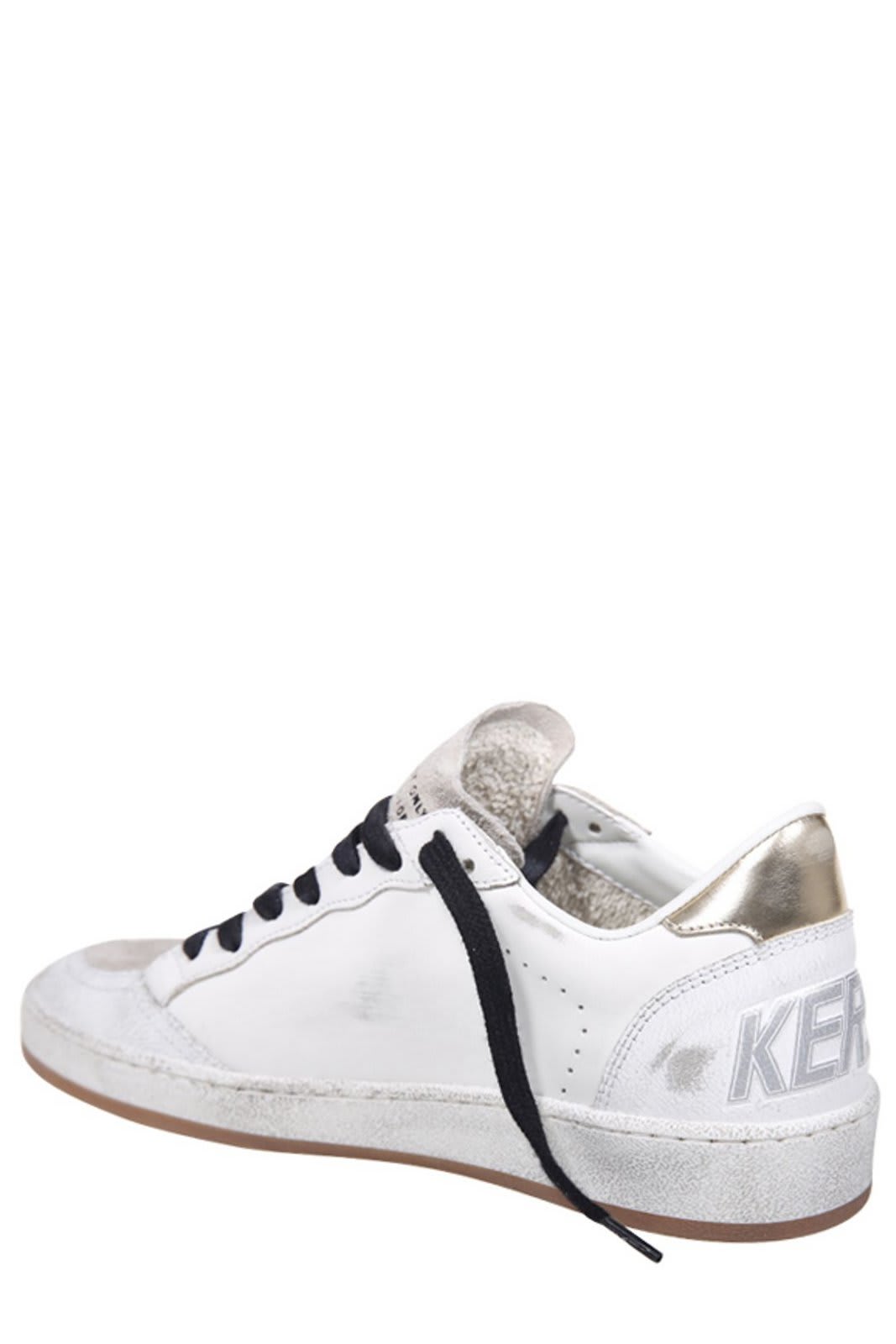 Shop Golden Goose Ball Star Lace-up Sneakers In White