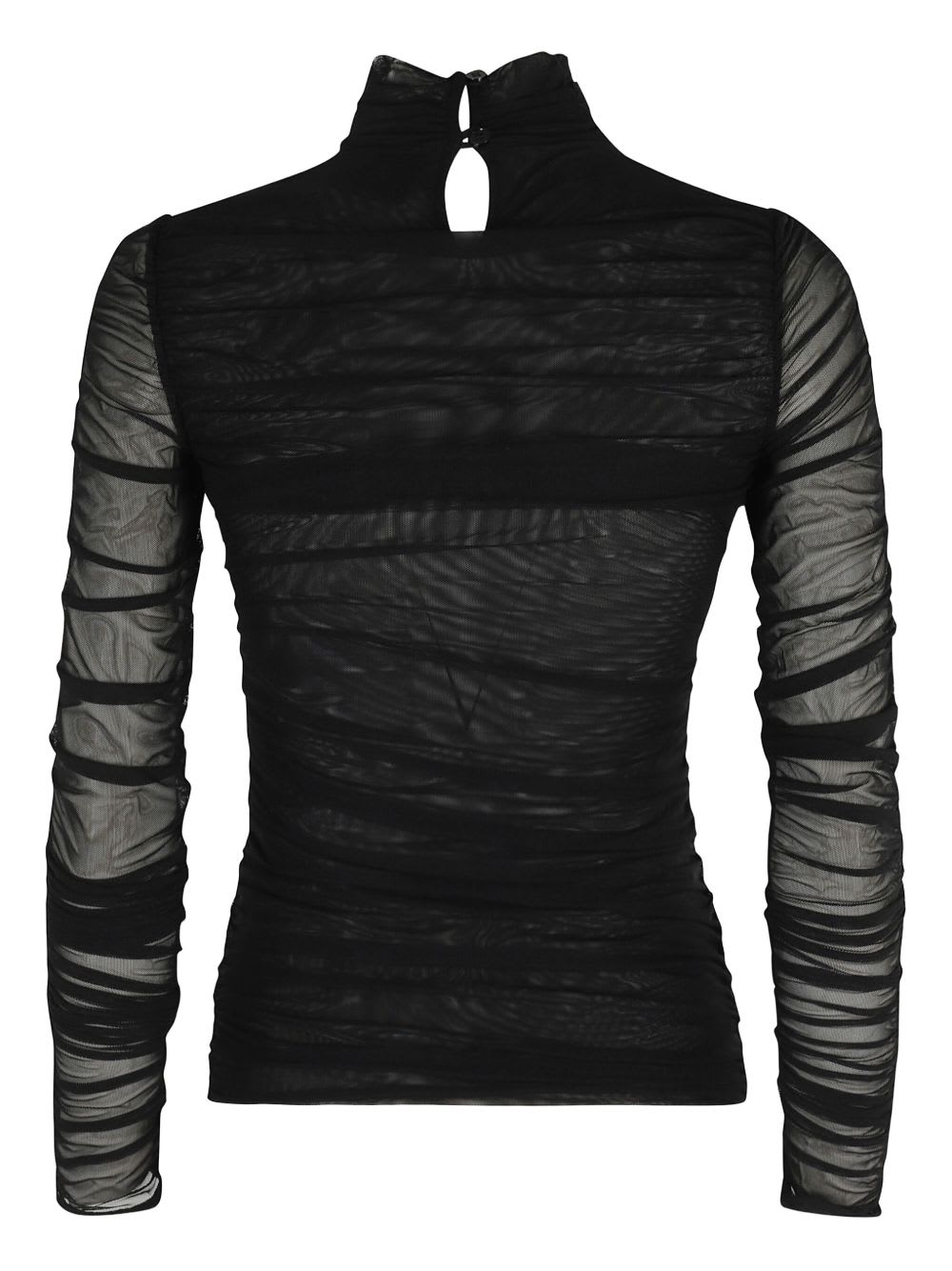 Federica Tosi Tulle Turtleneck In Black