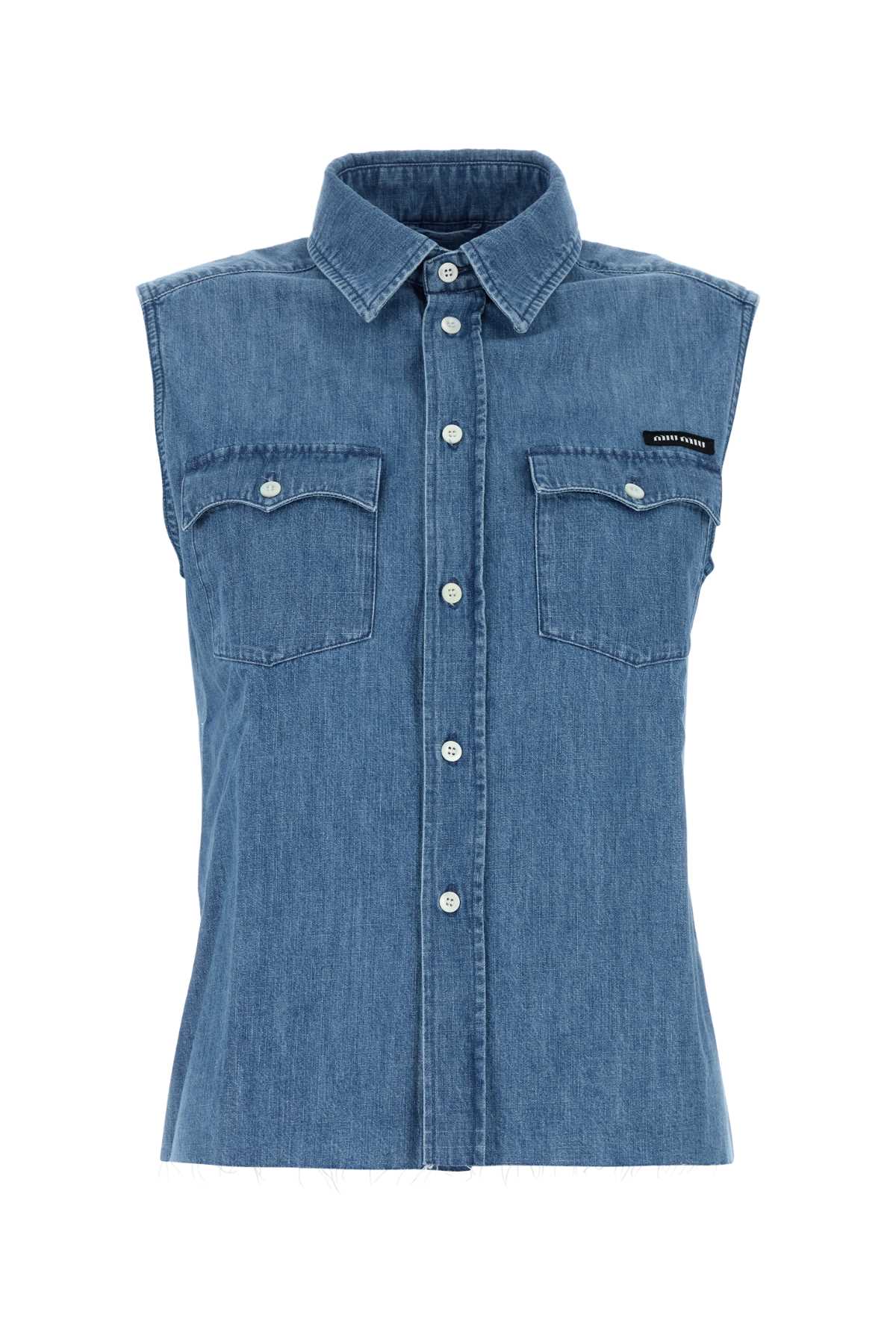 Denim Sleeveless Shirt