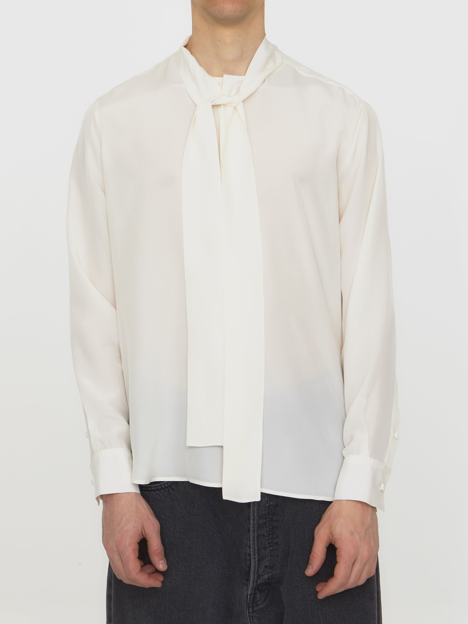 Valentino Ivory Silk Shirt