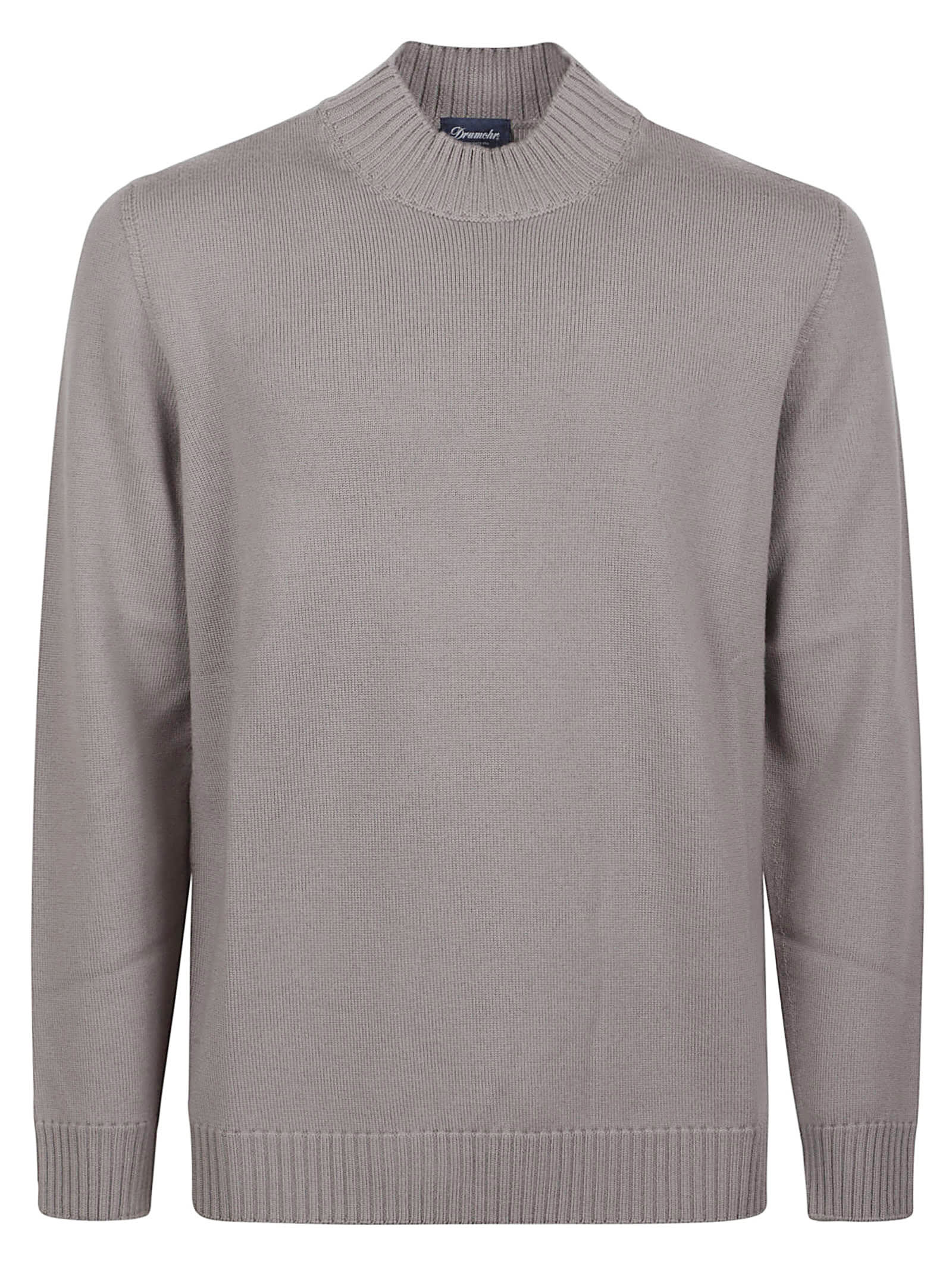 Drumohr High Neck Sweater In Gray