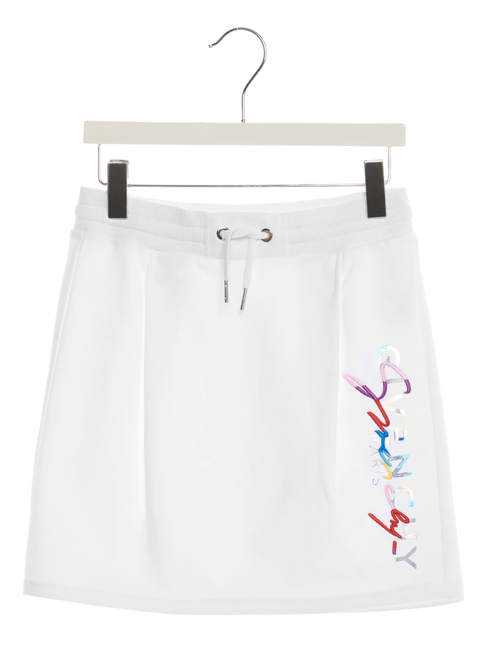 Givenchy Kids' Embroidered Logo Skirt In White