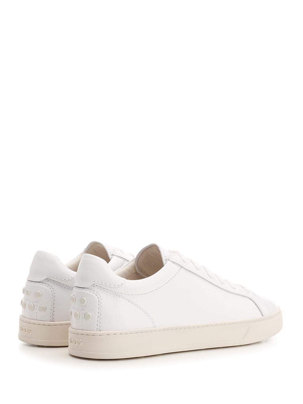 Shop Tod's White Leather Sneaker