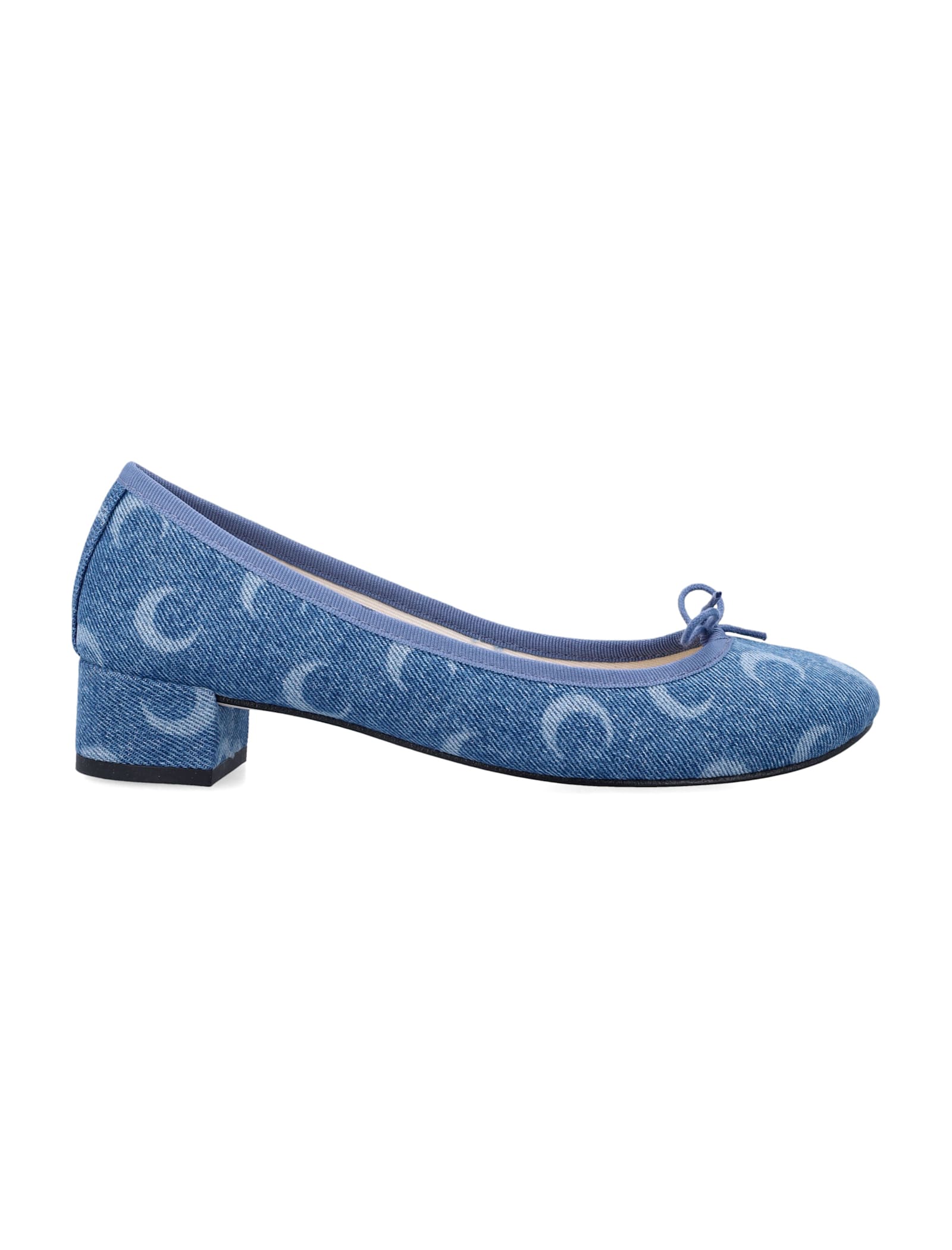 Camille Moon Laser Denim Ballet Flat