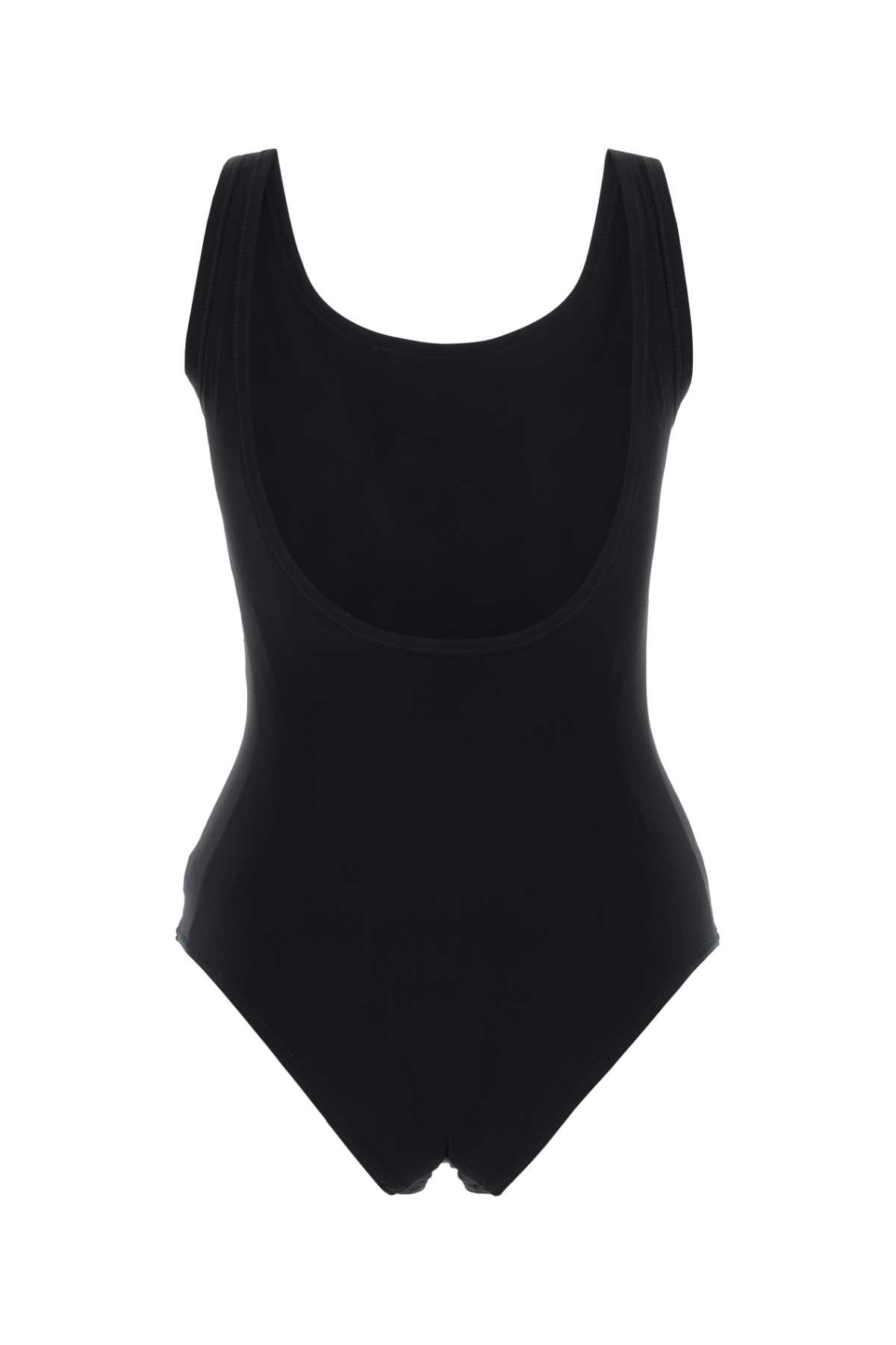 Jil Sander Black Stretch Nylon Swimsuit In 001