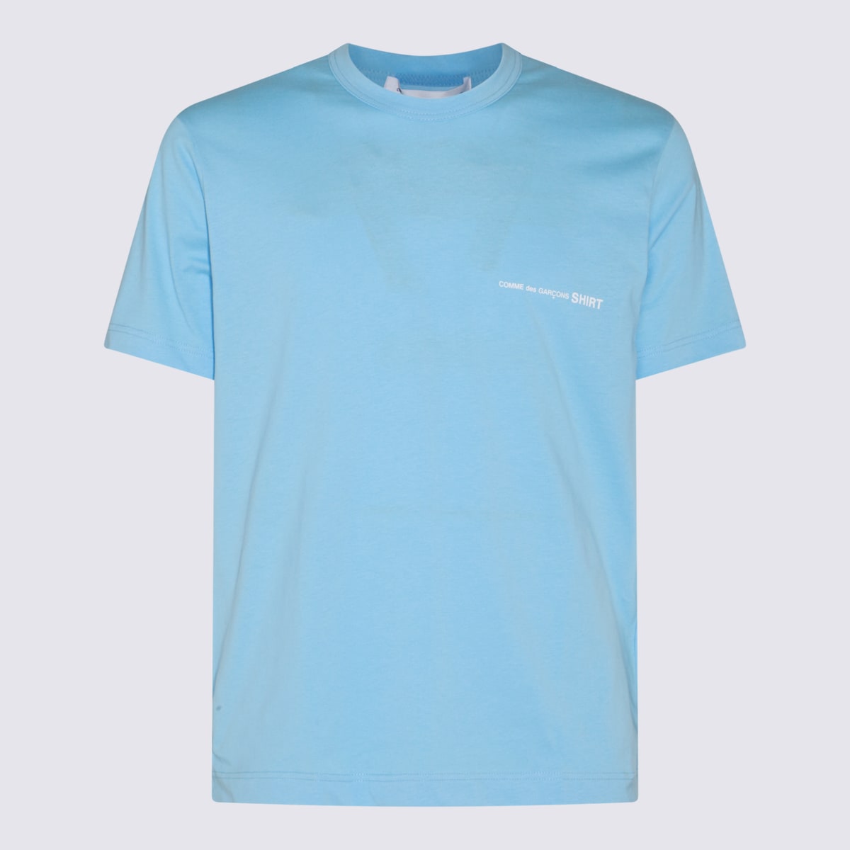 Shop Comme Des Garçons Blue Cotton T-shirt