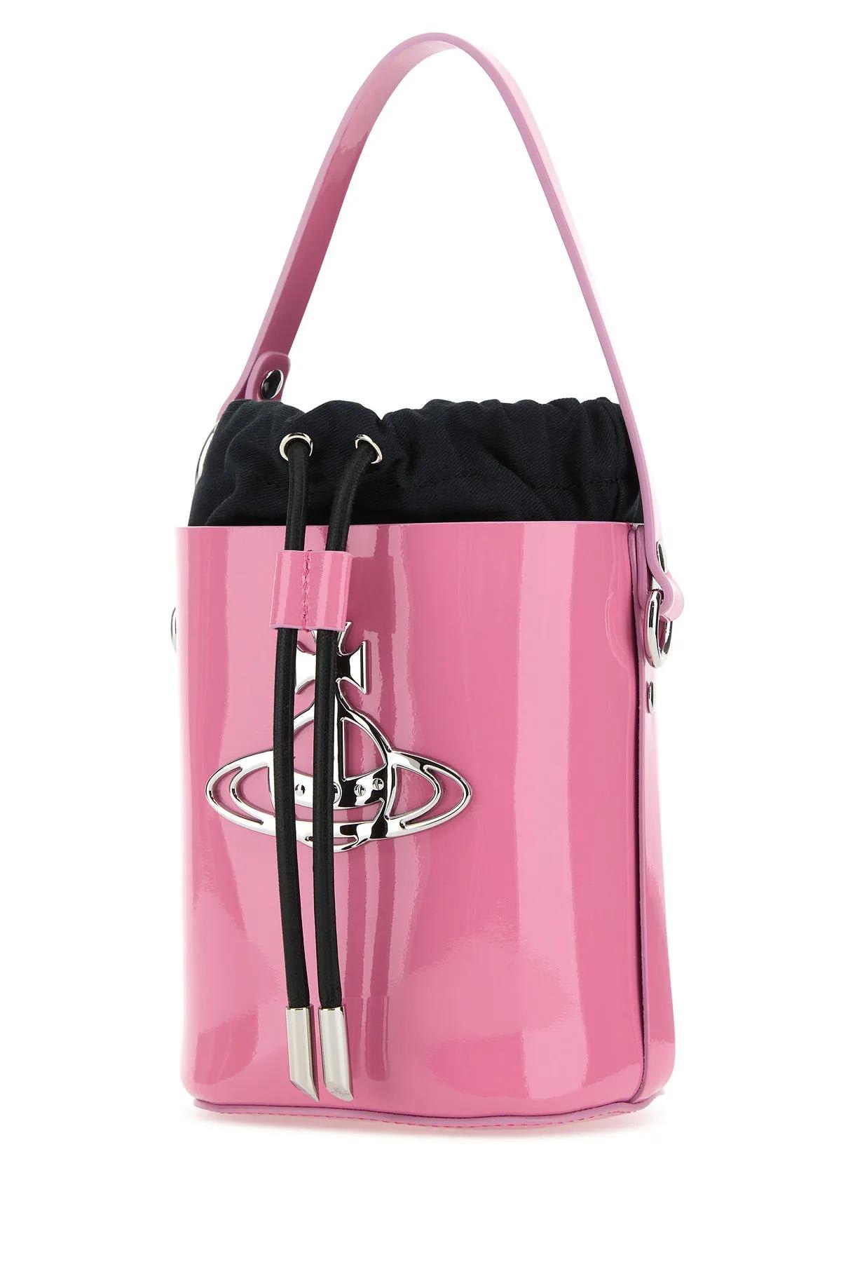 Shop Vivienne Westwood Pink Leather Small Daisy Bucket Bag