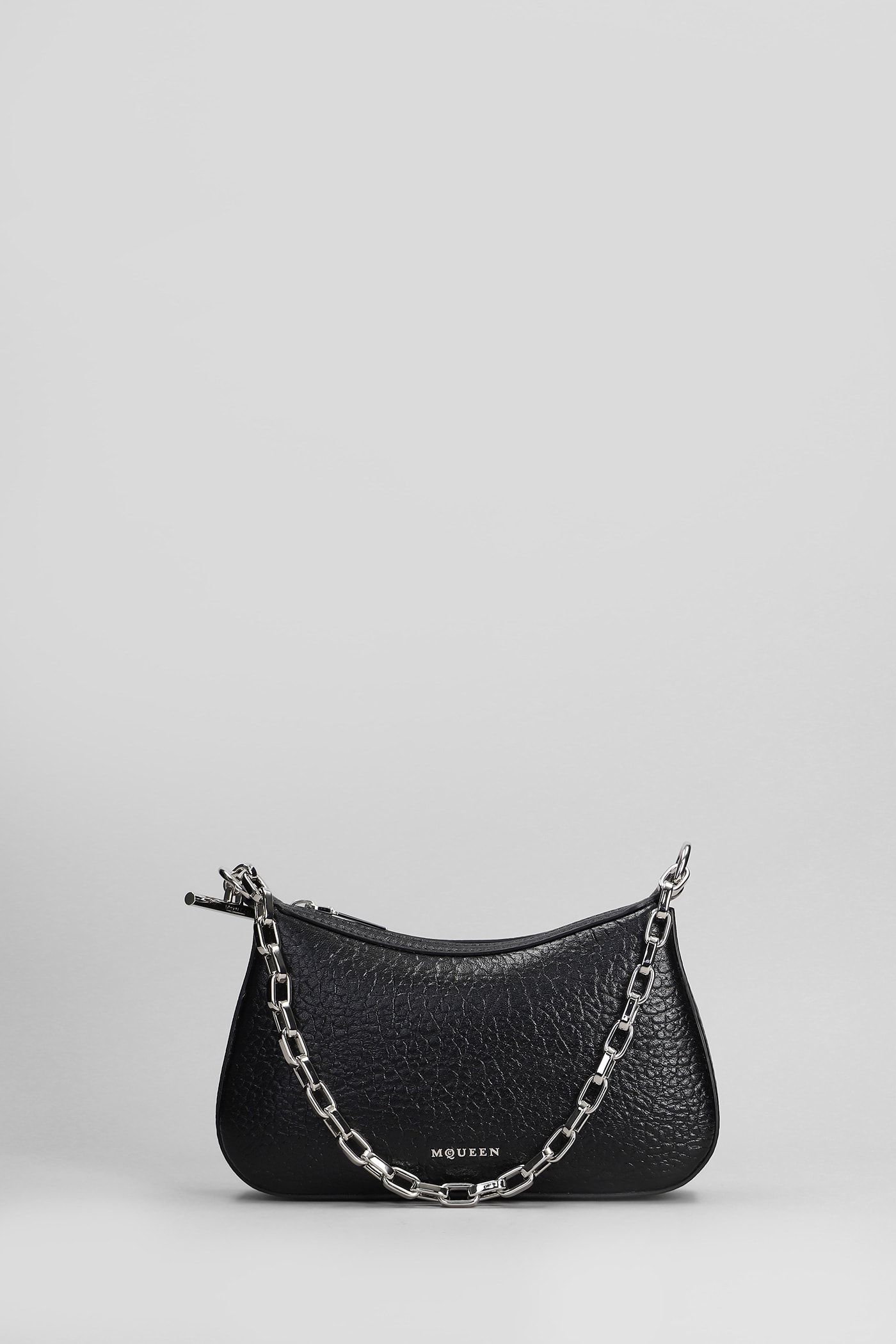 T Bar Mini Pouch Shoulder Bag In Black Leather