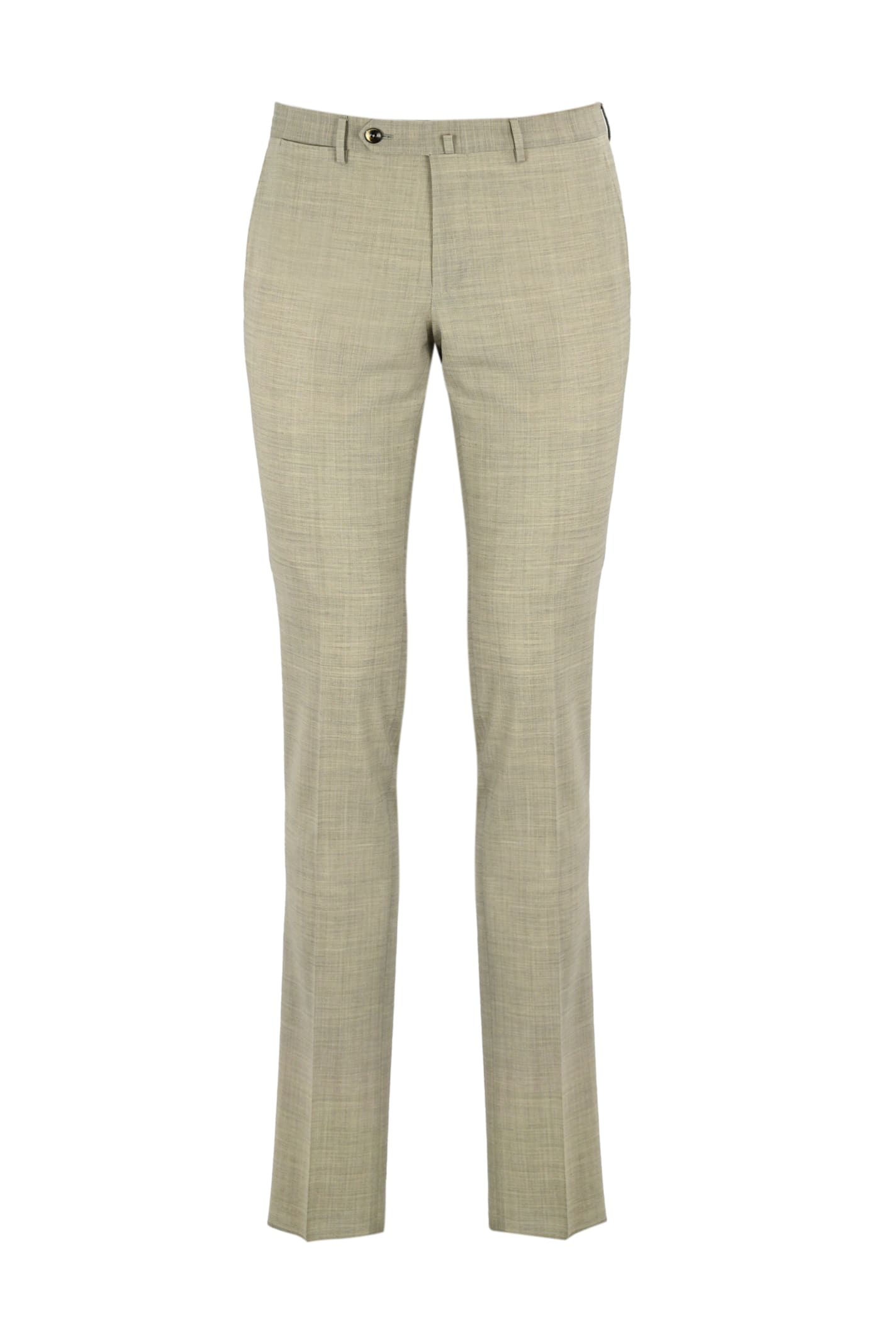 Shop Pt01 Cool Wool Trousers In Tortora