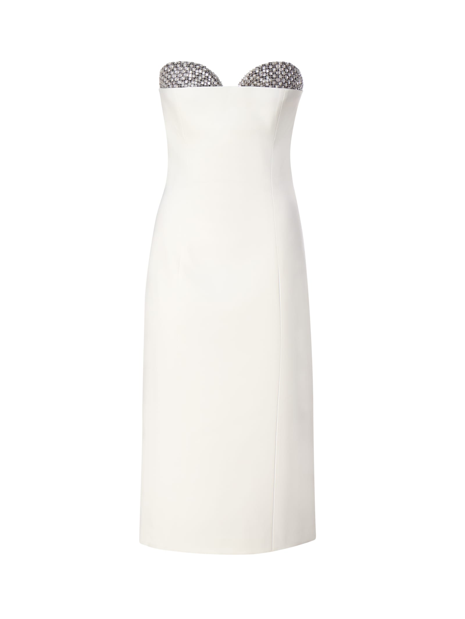 Shop Genny Midi Dress With Sweetheart Neckline In White