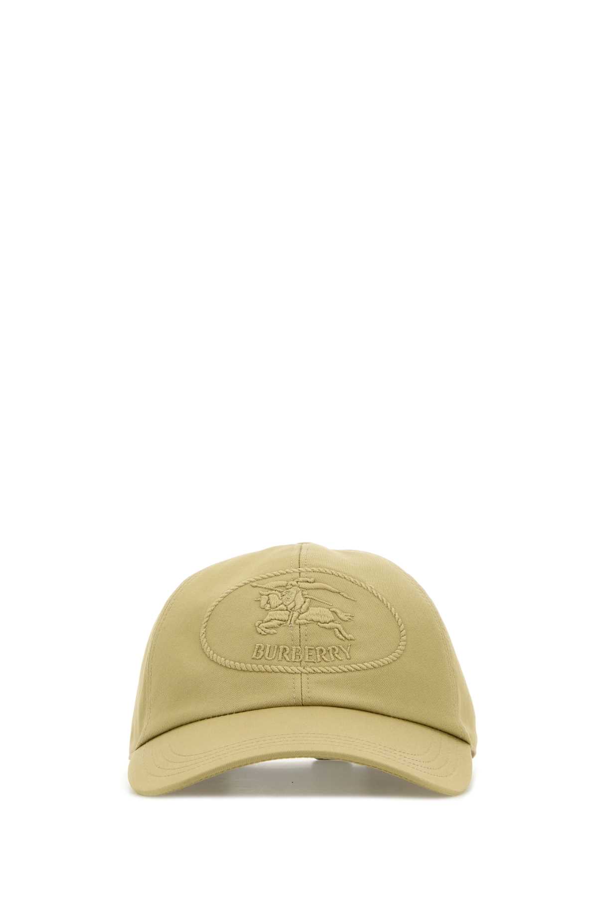 Burberry Khaki Cotton Baseball Cap In Yellow