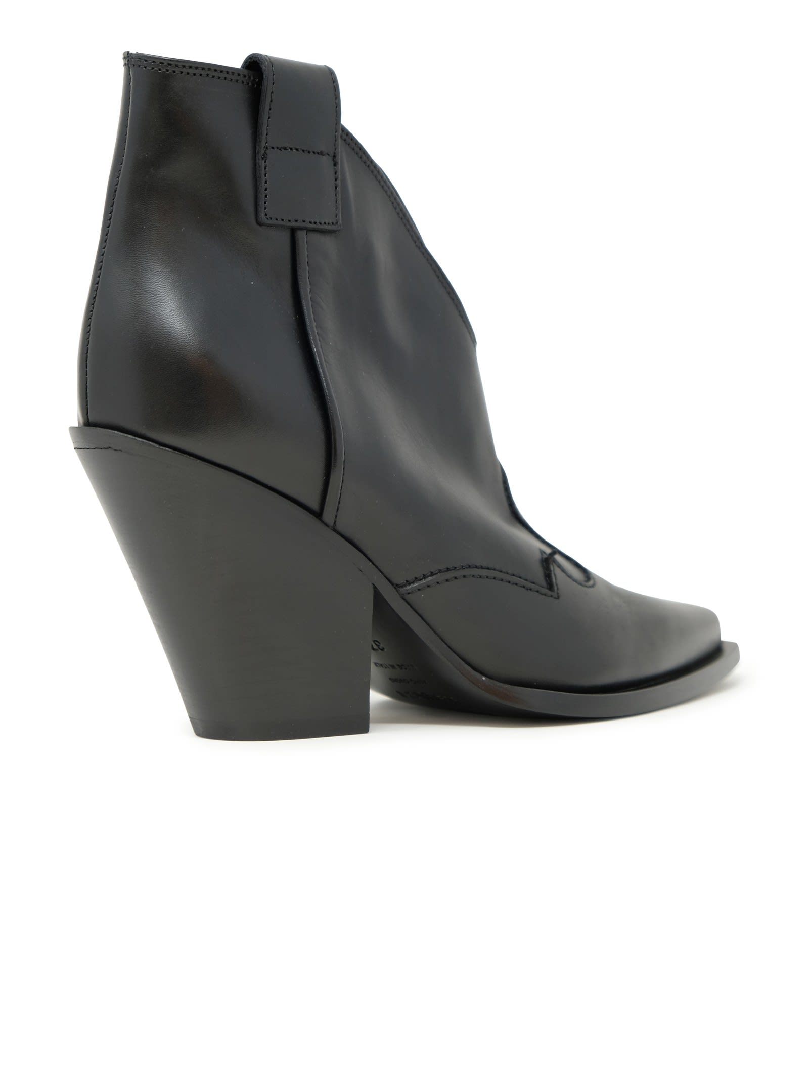 Shop Elena Iachi Leather Ankle Boots In Rame