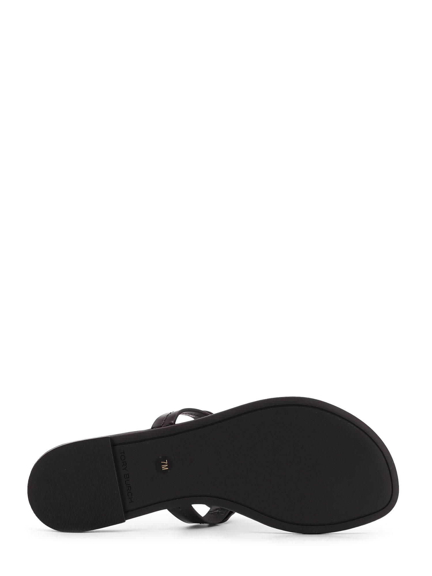 Tory Burch Miller Pave Logo Thong Sandals In Black
