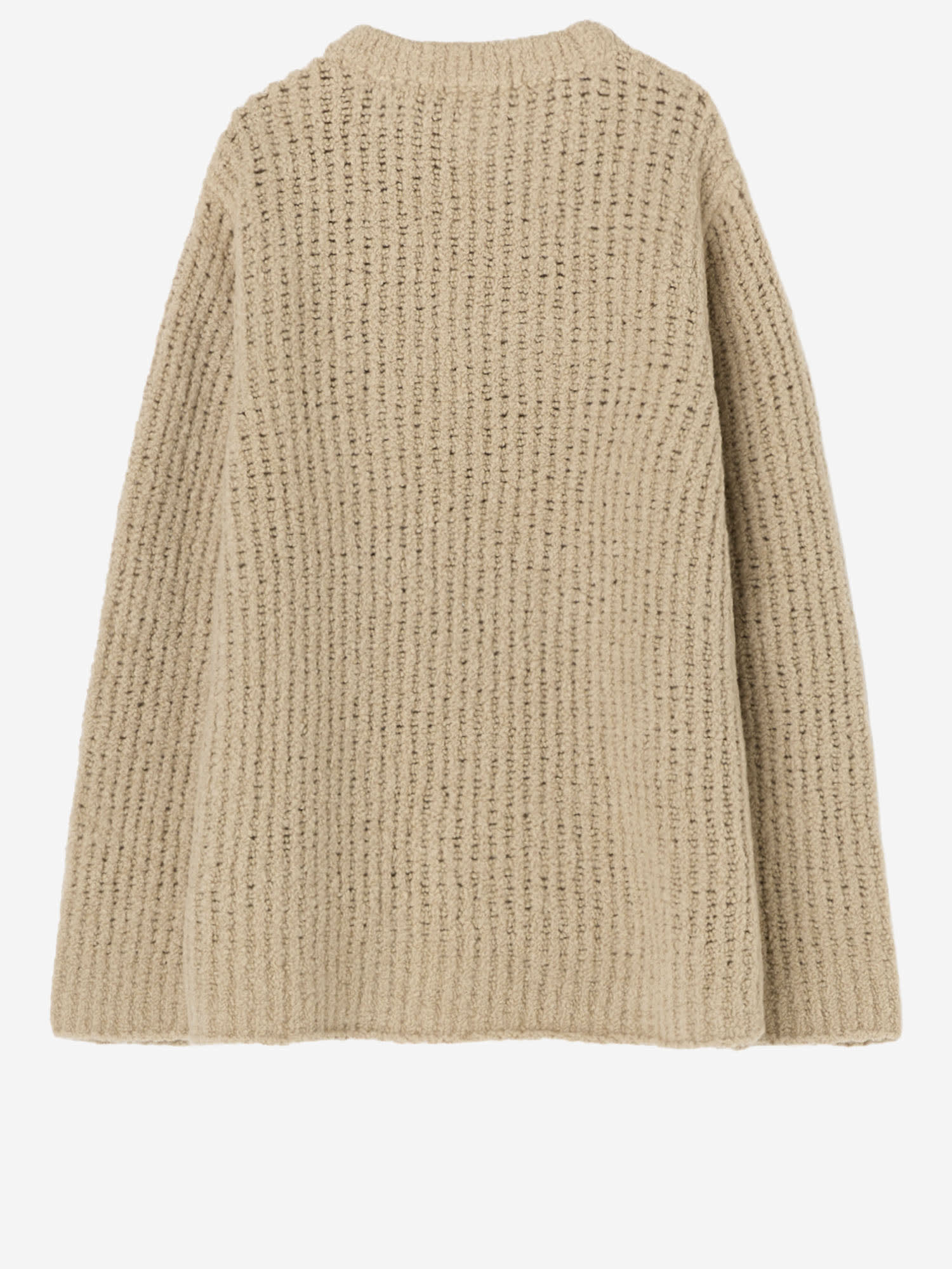 Lauren Manoogian Corded Wool Sweater In Brown