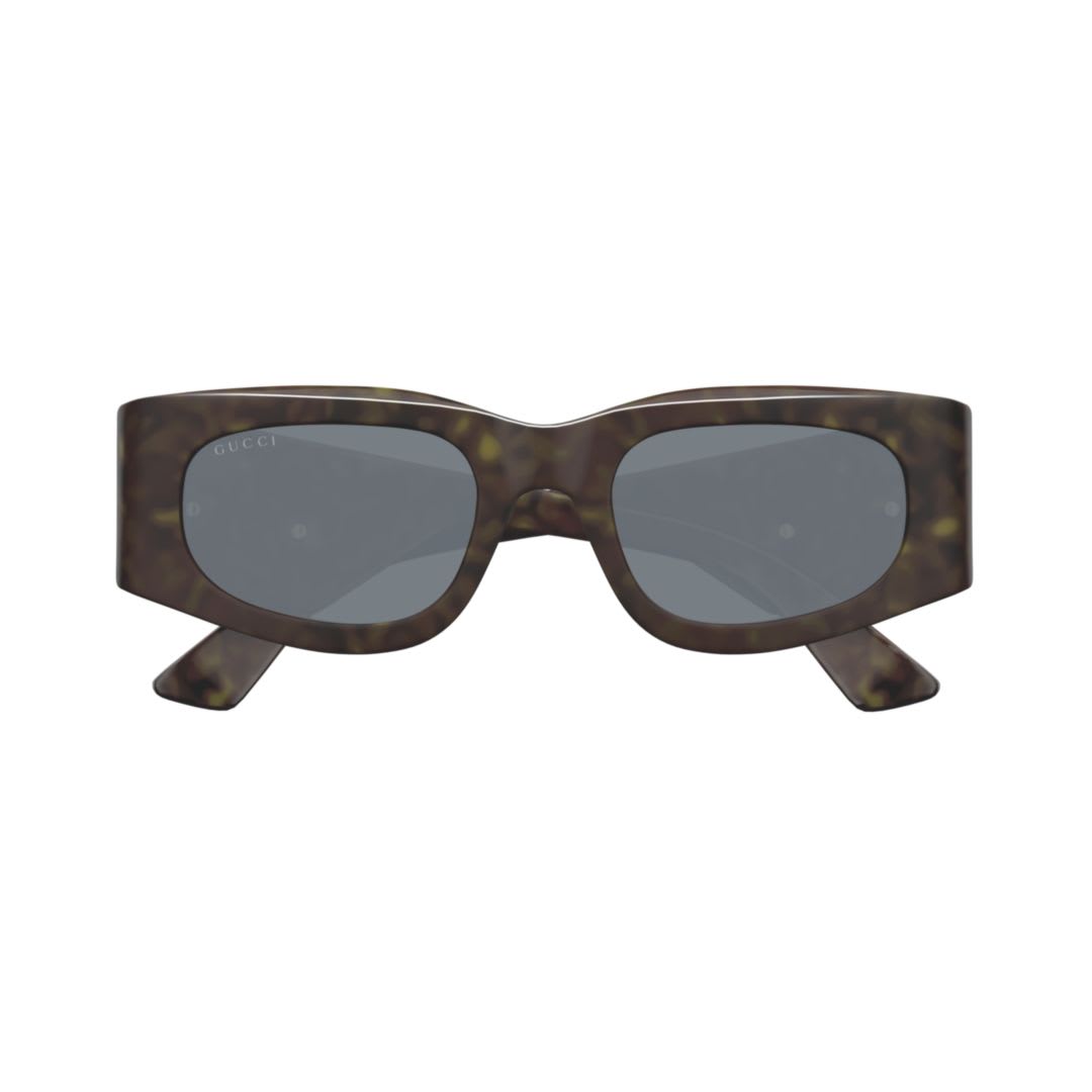 Gucci Eyewear Rectangular Frame Sunglasses In Havana-havana-grey