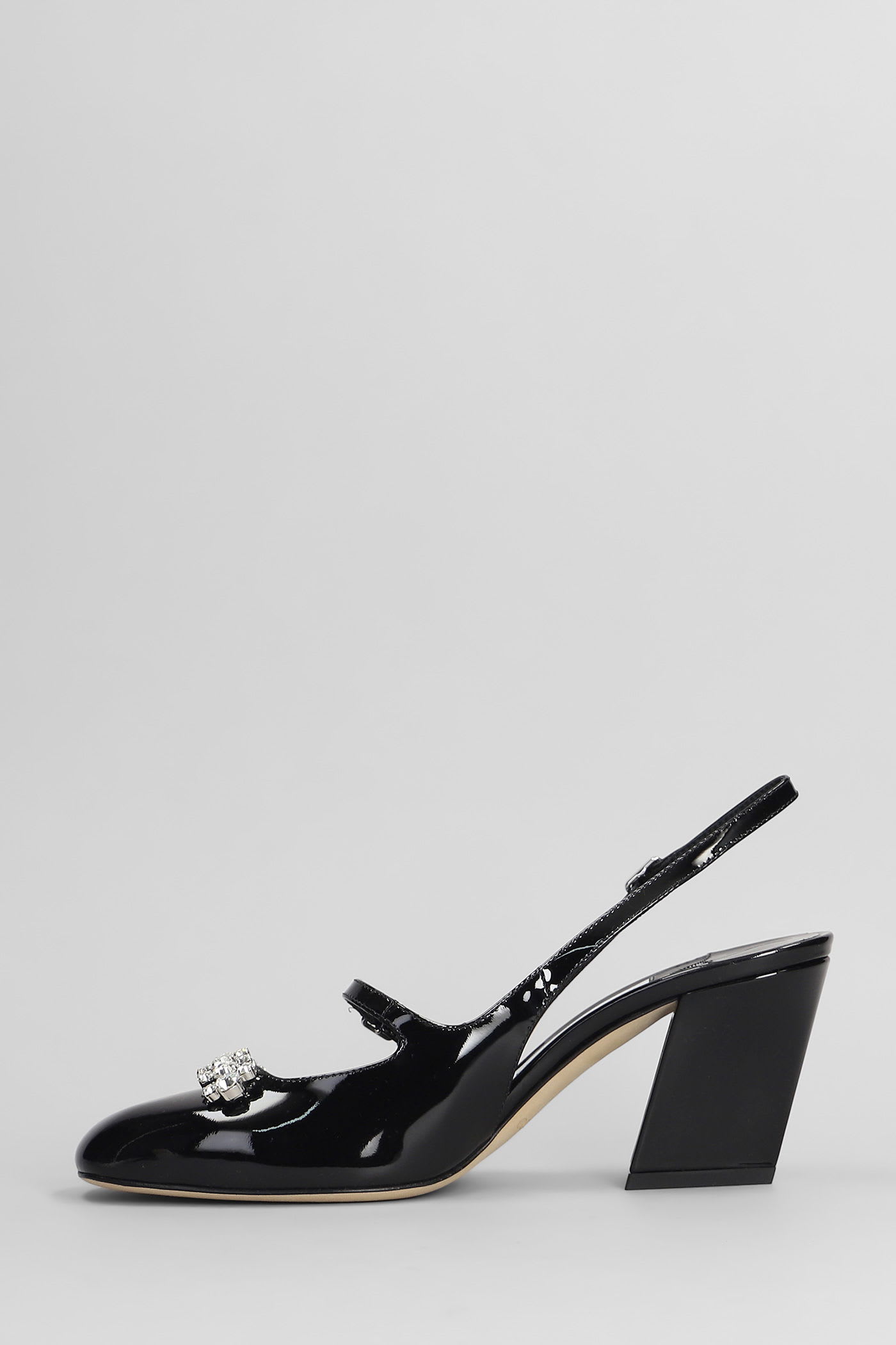 Jimmy Choo Belinda 70 Patent Slingback Pump In Black