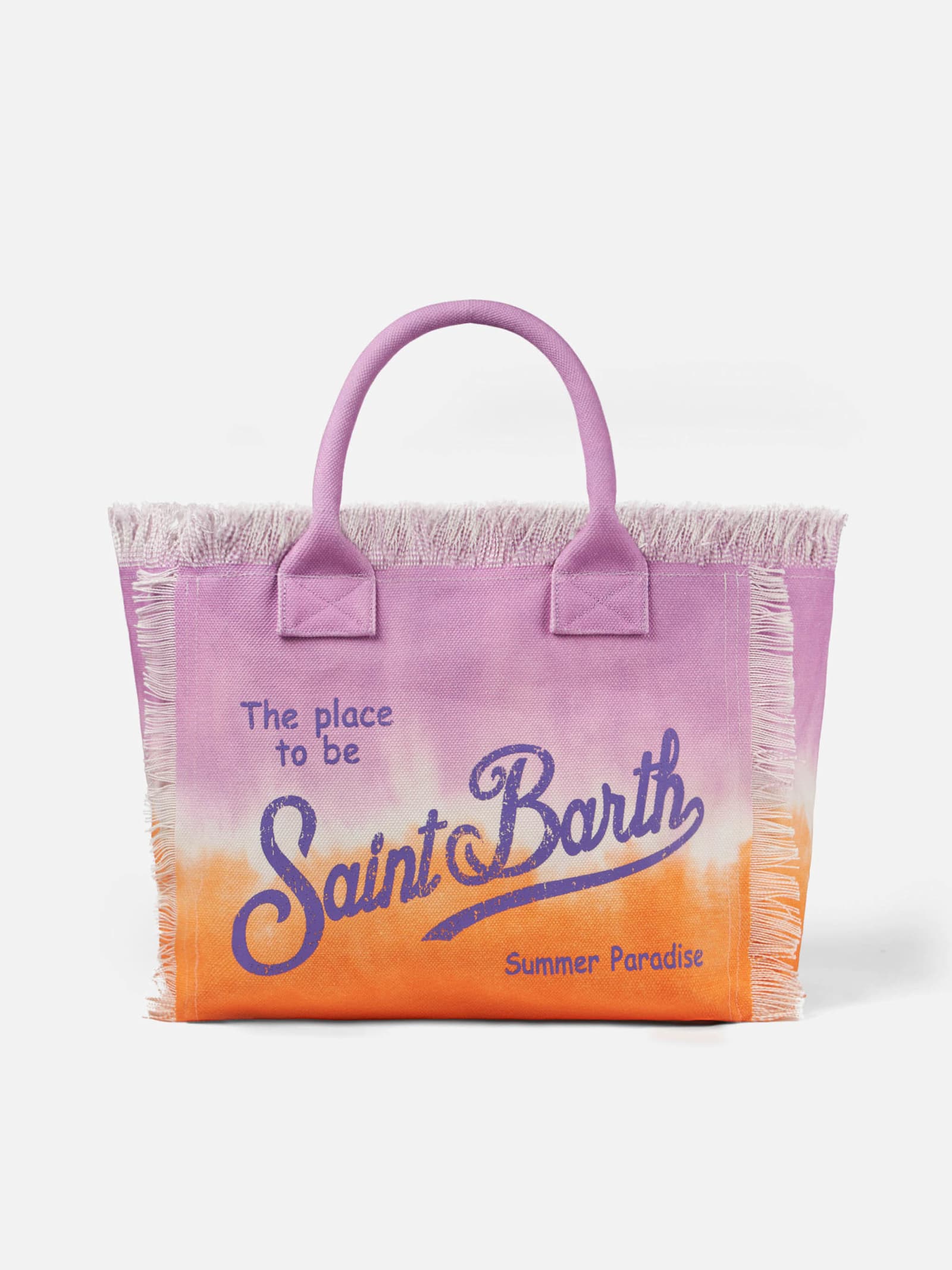 Mc2 Saint Barth Vanity Tie Dye Canvas Shoulder Bag In Pink