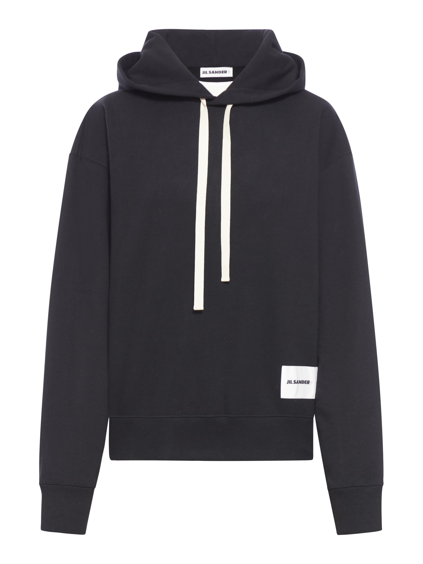 Shop Jil Sander Logo Hoodie In Black