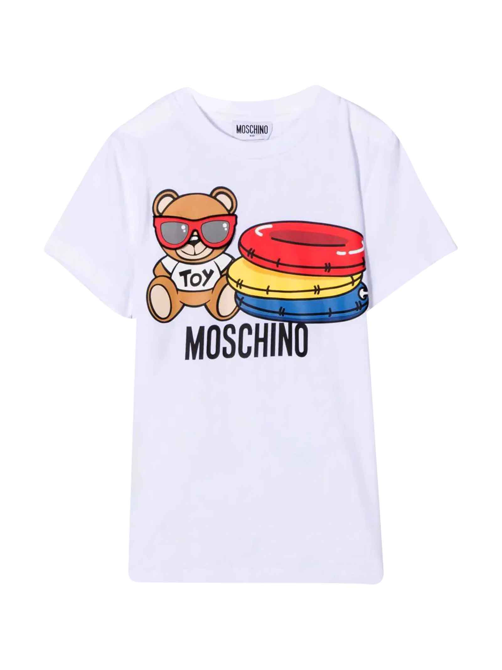 Moschino White Unisex T-shirt With Print