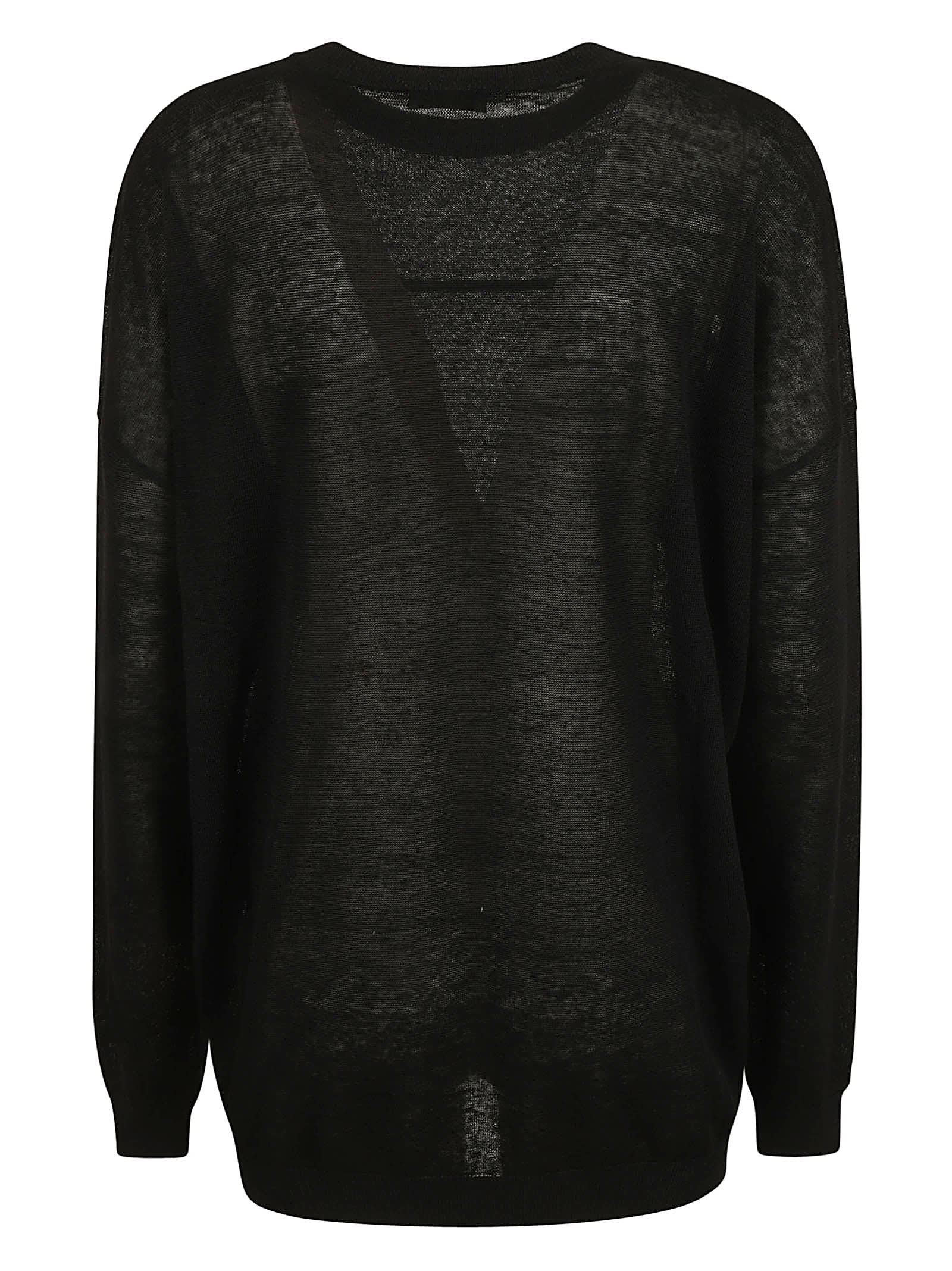 Shop Brunello Cucinelli Rib Trim Embellished Oversize Sweater In Black