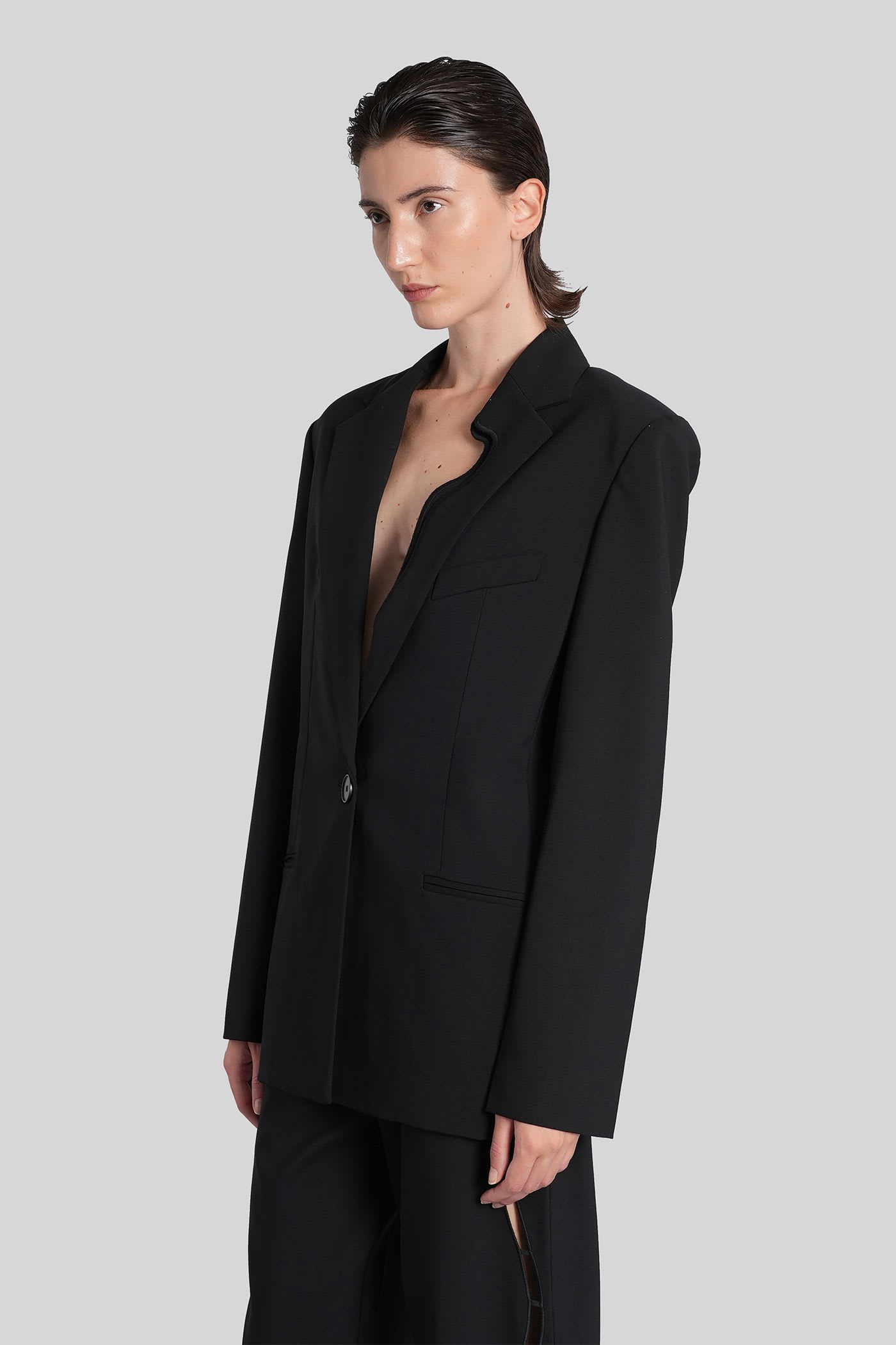 Christopher Esber Blazer In Black Wool In Black