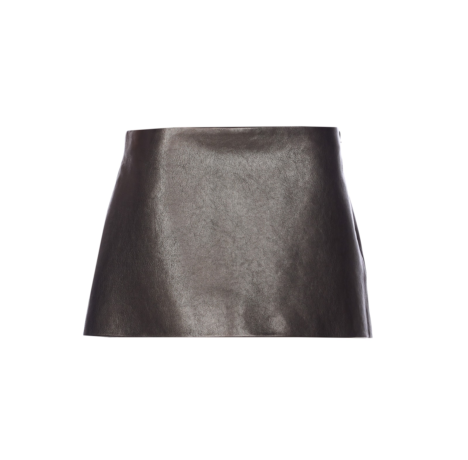 Khaite Jett Leather Skirt In Black