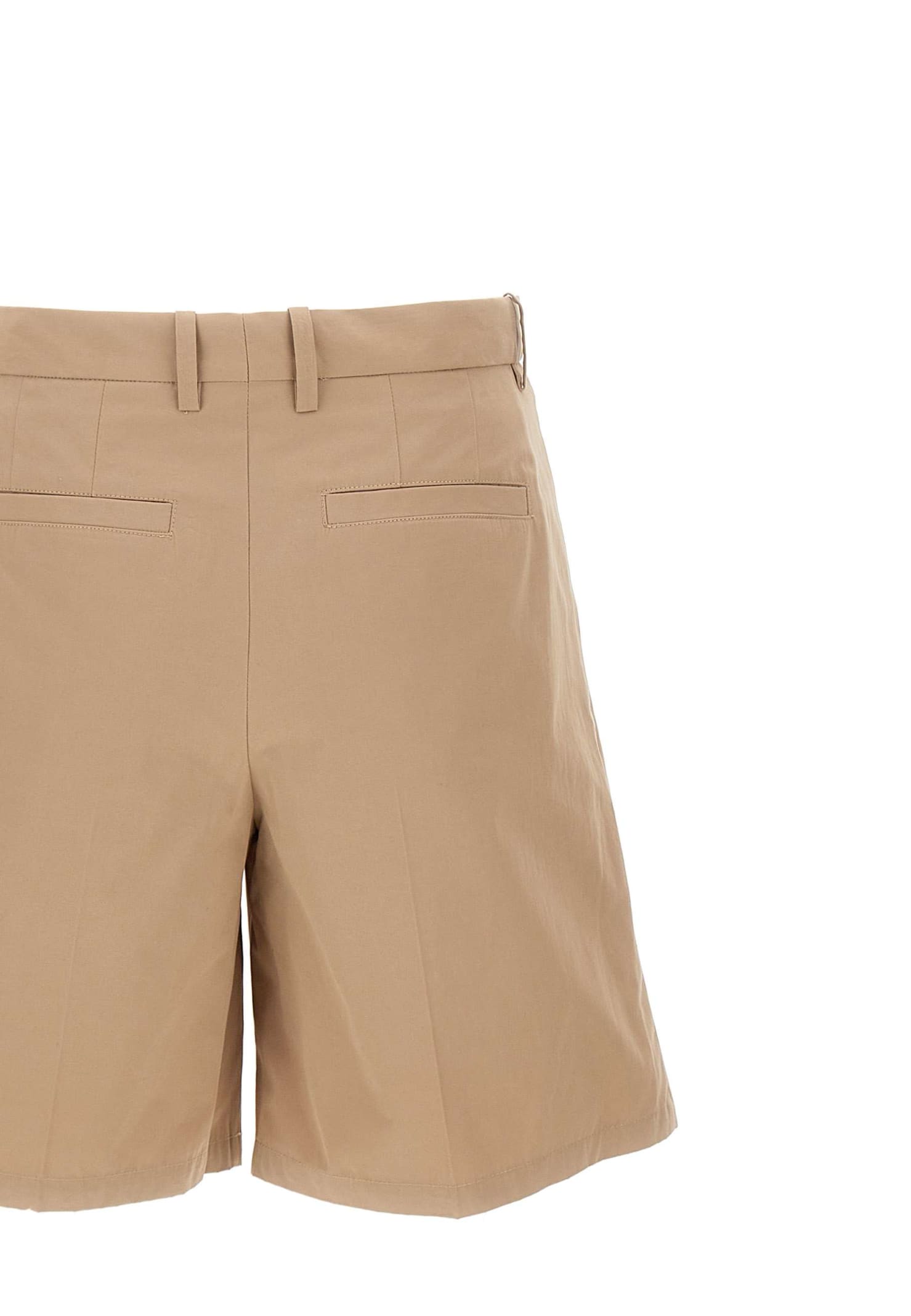 Shop Apc Cotton Shorts Terry In Sand