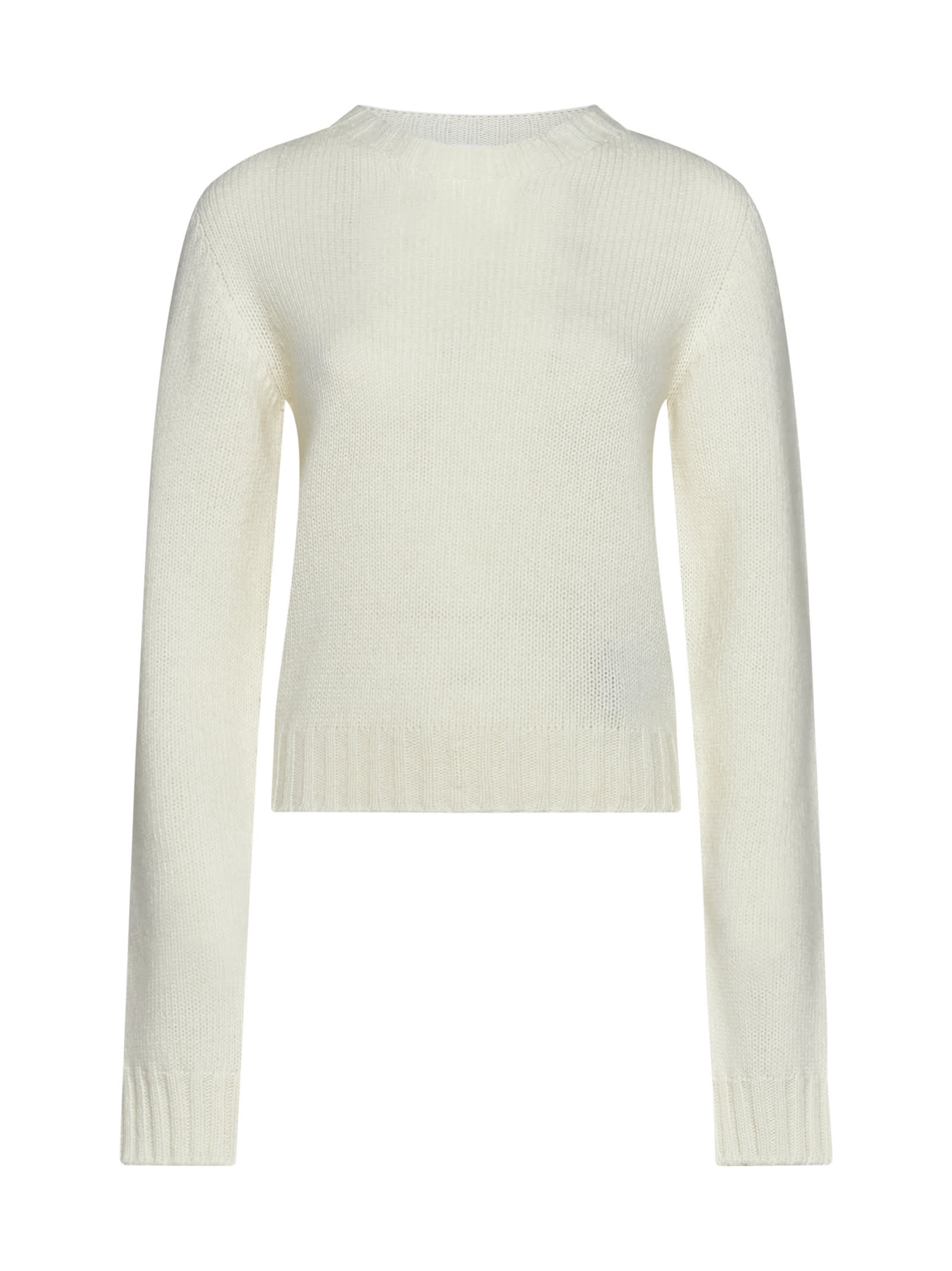 Shop Palm Angels Sweater In Off White Black
