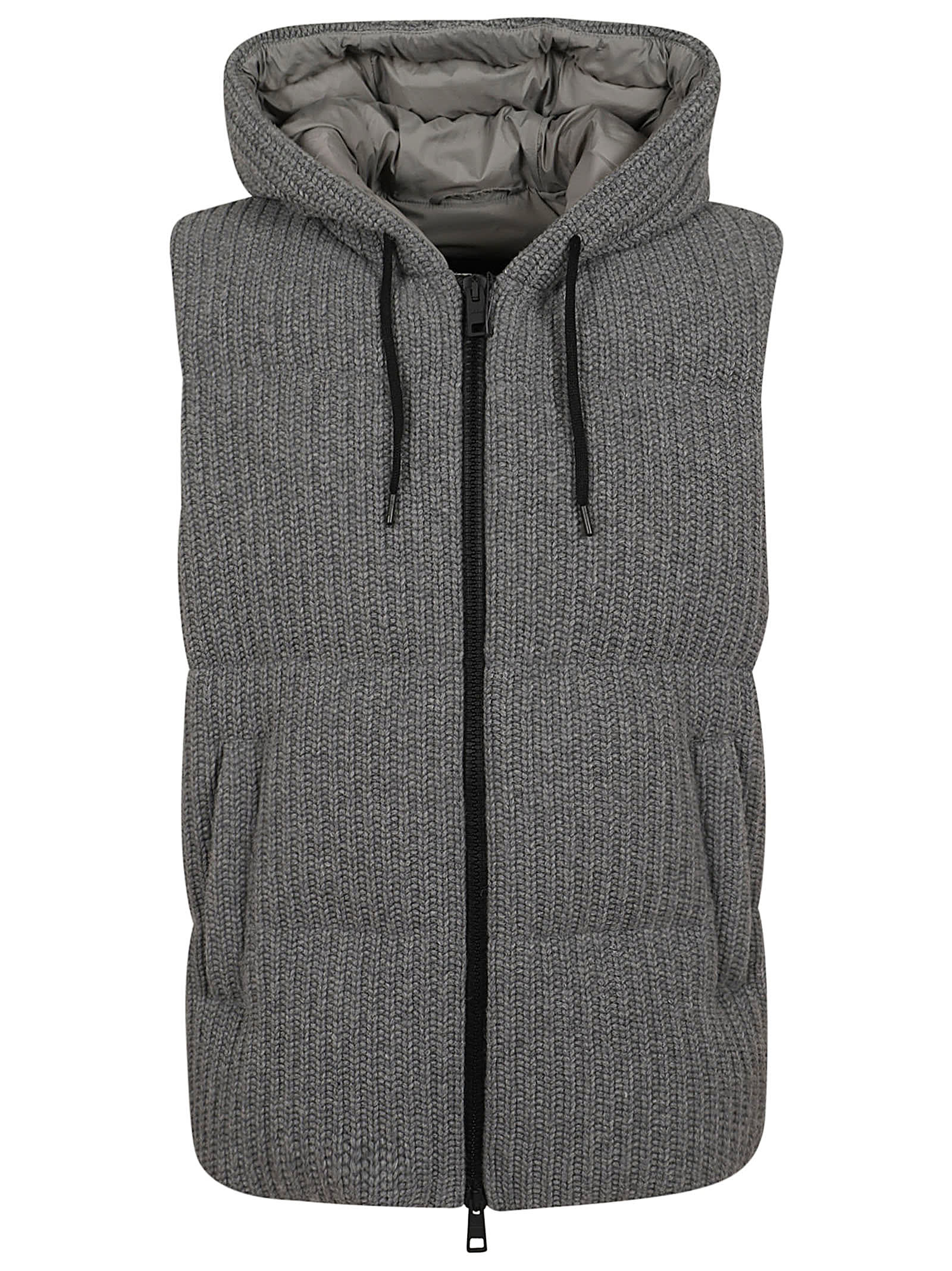 Shop Herno Mesh Gilet In Lichene