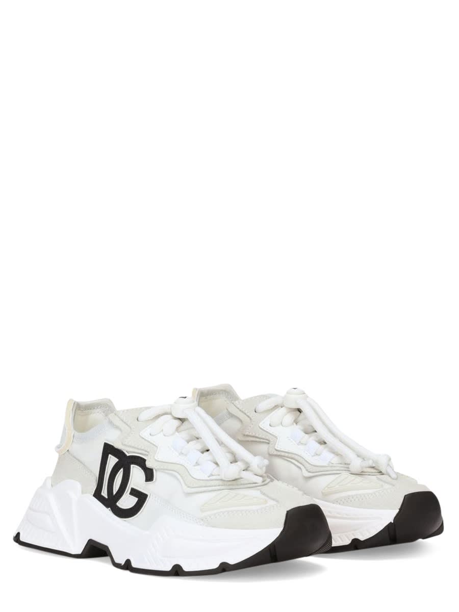 Shop Dolce & Gabbana Low Cro+ny+gom+v.nap White Sneaker