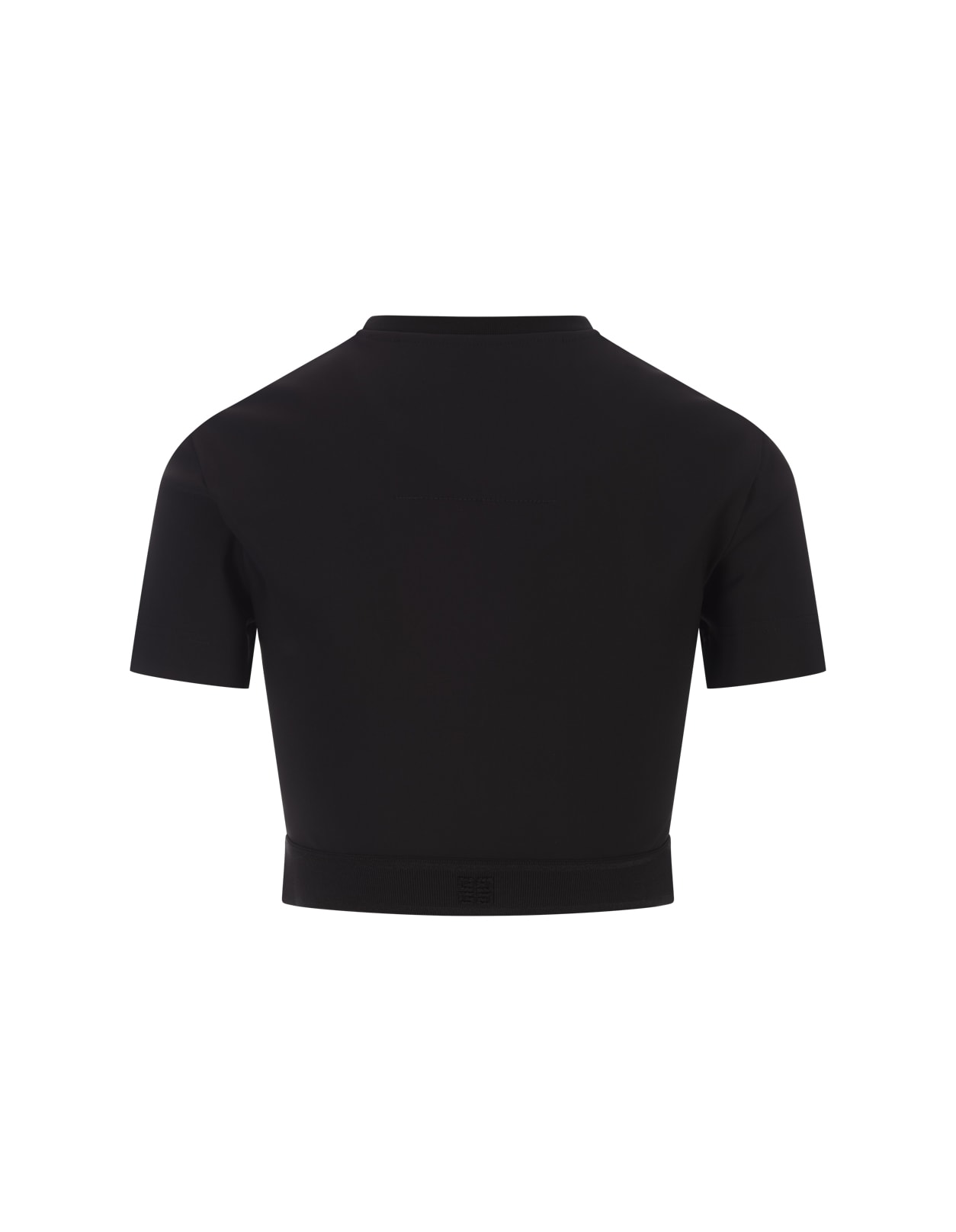 Givenchy Black Crop Top With Logo Band