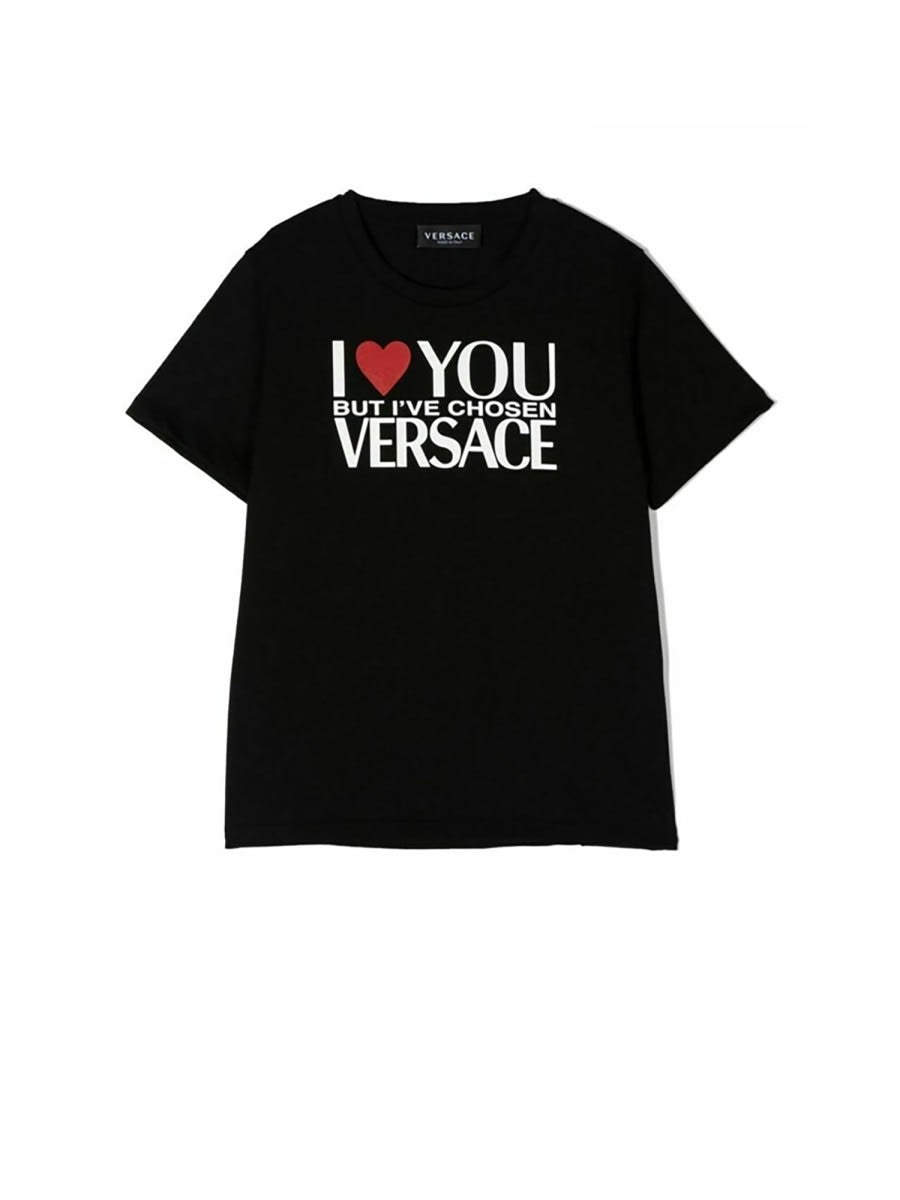 Versace T-shirt I Love You  In Black