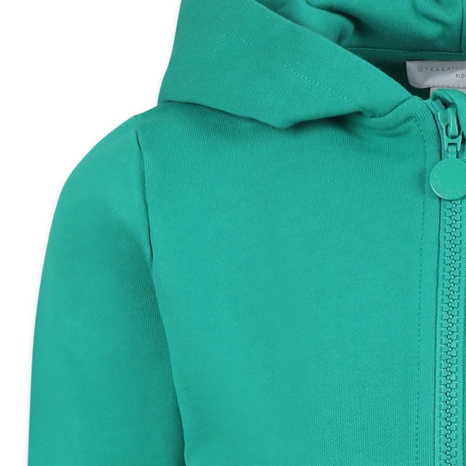 Stella Mccartney Long-sleeved Zipper Sweatshirt In Green