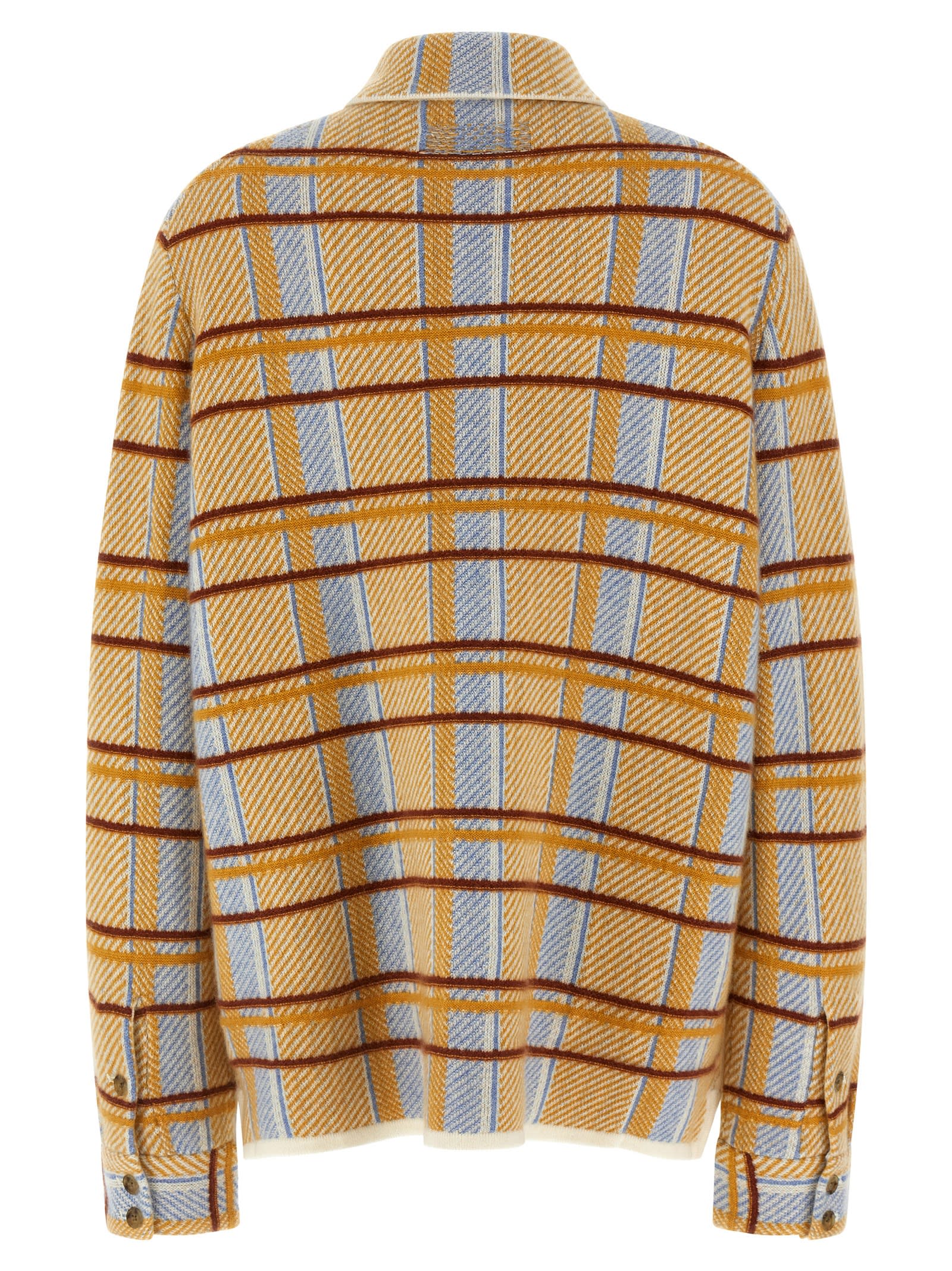 Guest In Residence Plaid Work Shirt And Blouse Yellow In Brown