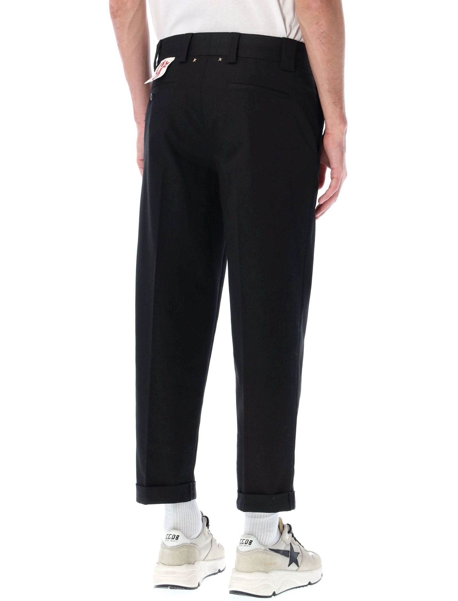 Shop Golden Goose Chino Skate Pants In Black