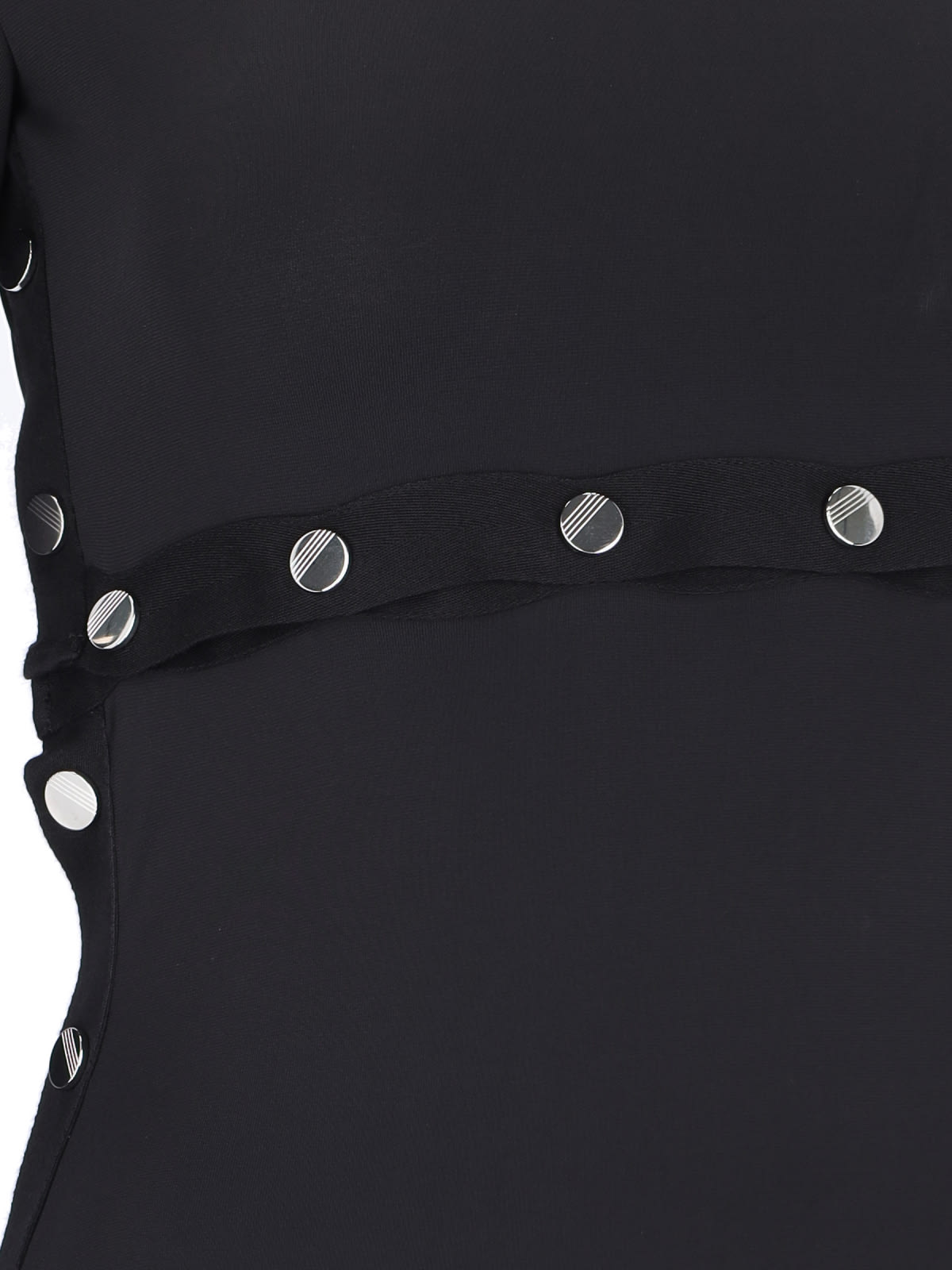 Attico Studded Asymmetric Convertible Dress In Black
