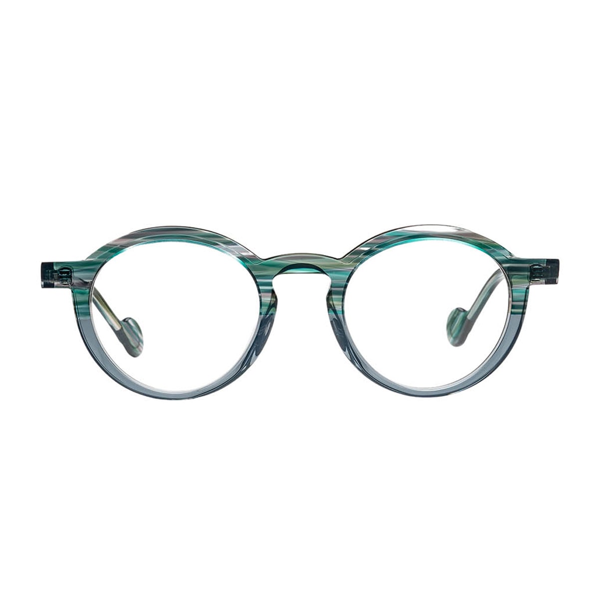 Matttew Checkers 1903 Trama Verde Grigio Glasses In Gray