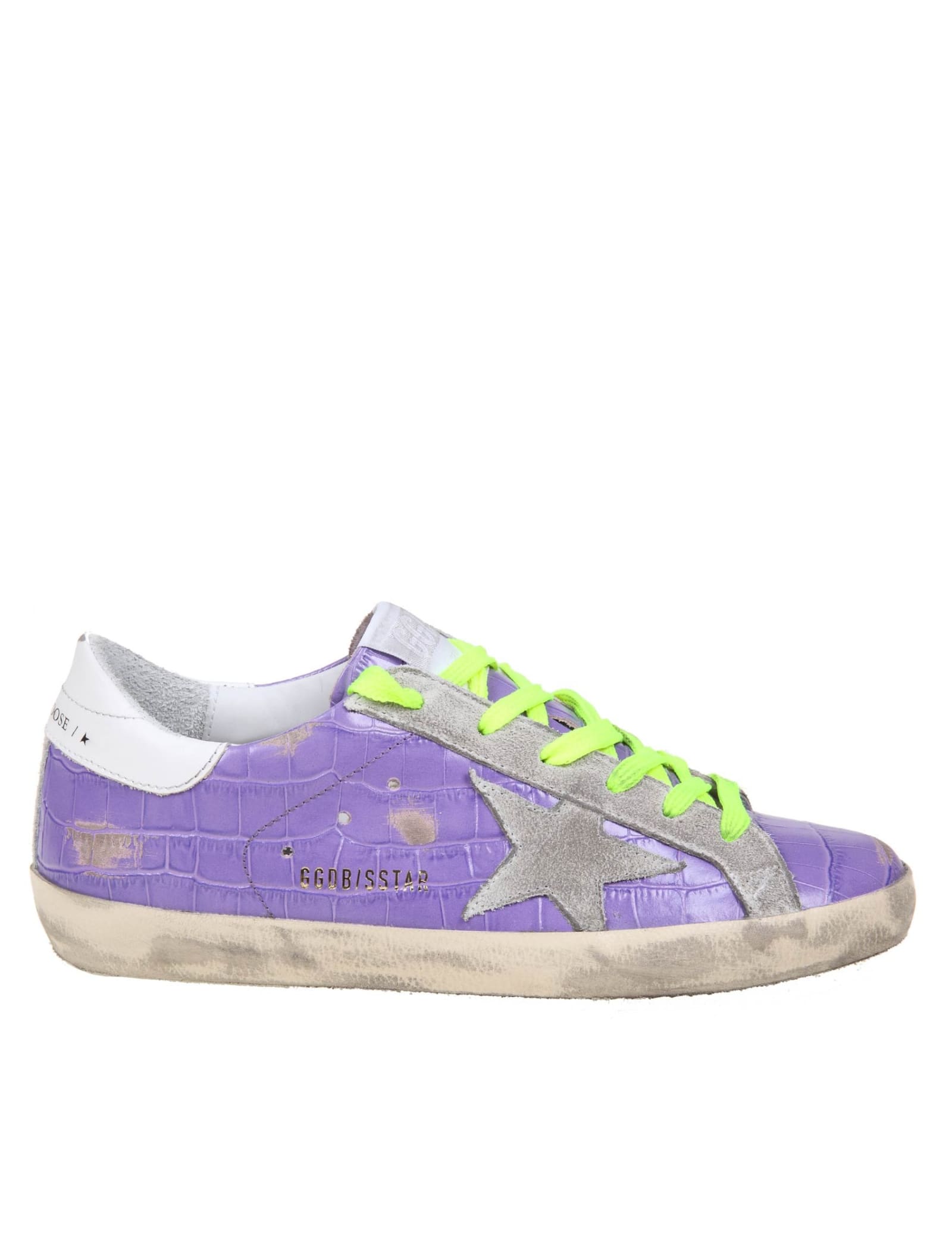 Golden Goose Super Star Sneakers In Purple Leather