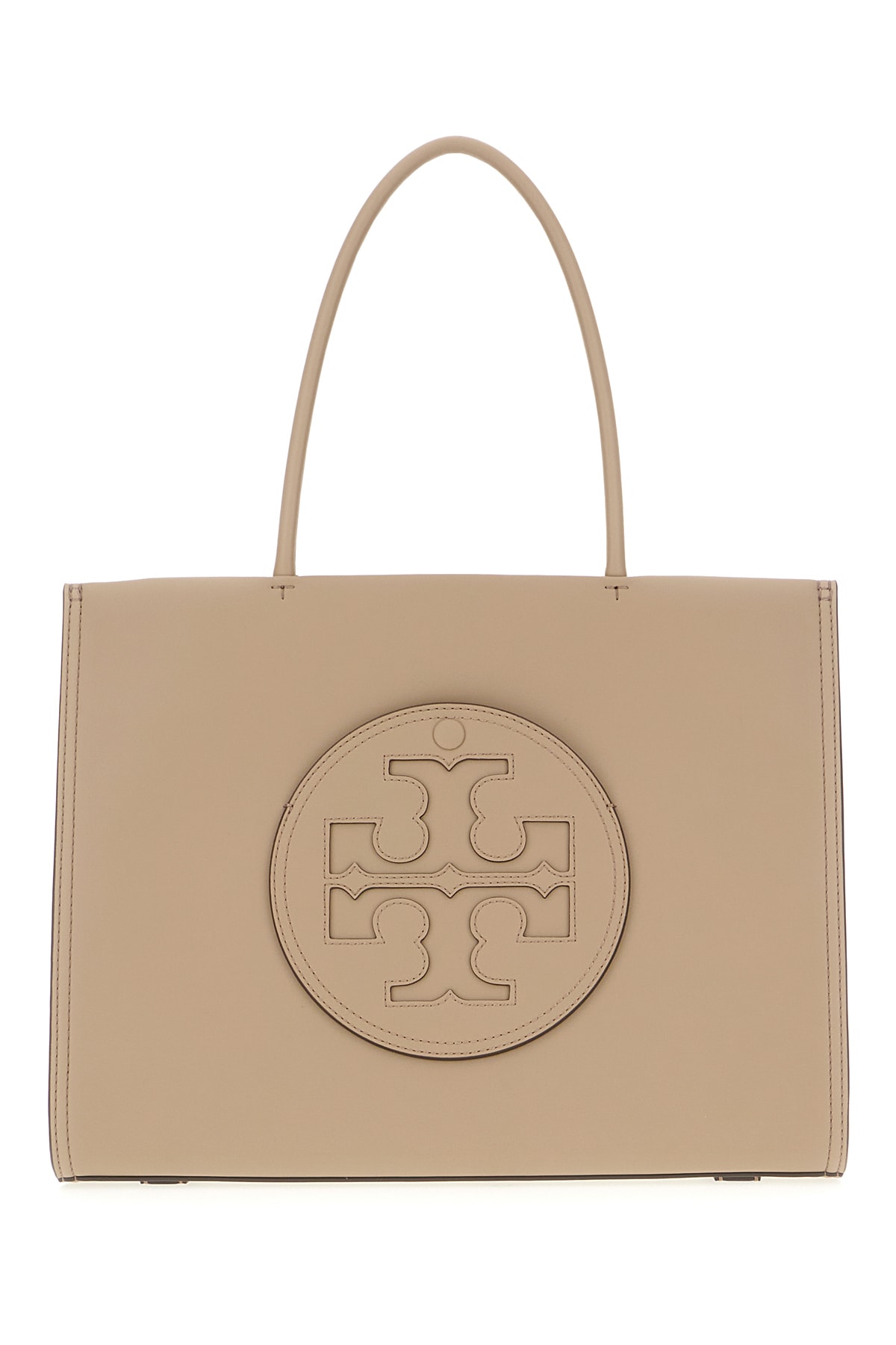 Shop Tory Burch Cappuccino Synthetic Leather Ella Bio Small Shopping Bag In Clay