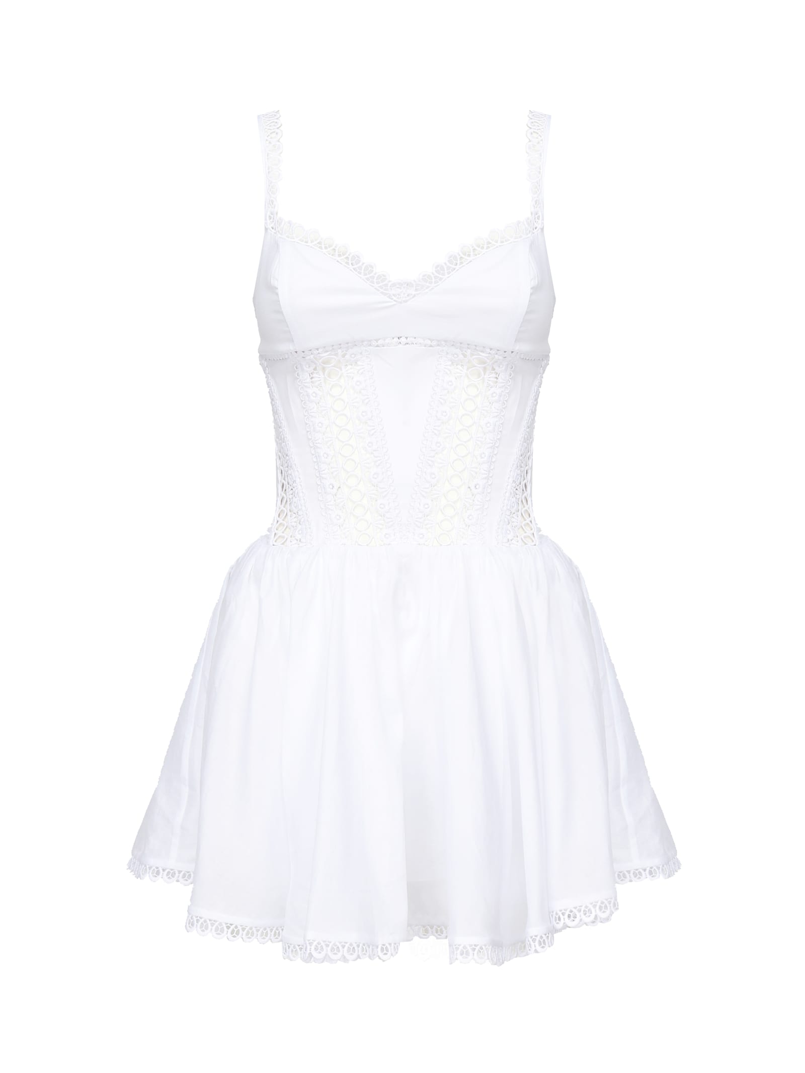 Charo Ruiz Gardenia Mini Dress In White