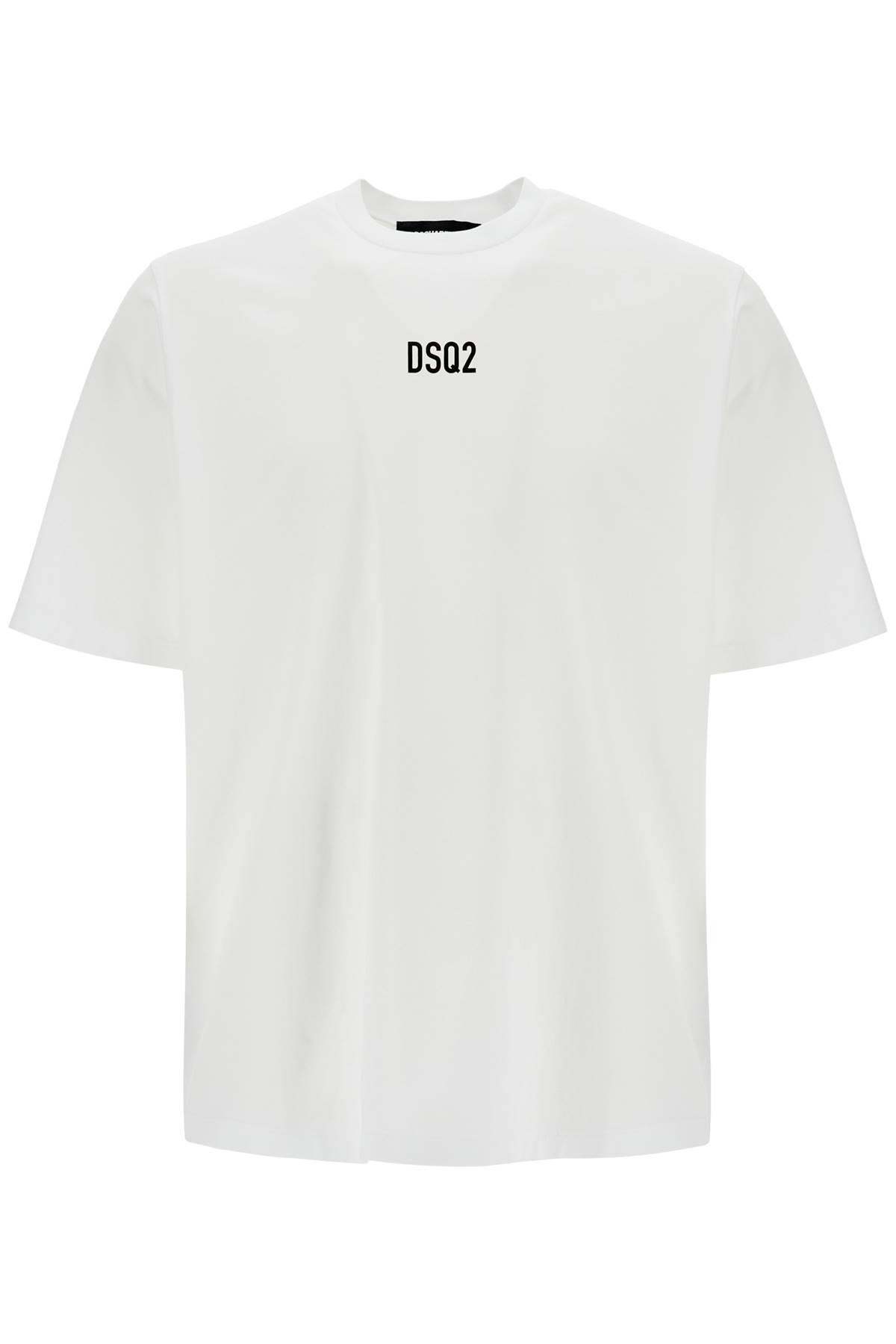 White Cotton T-shirt With Dsq2 Logo