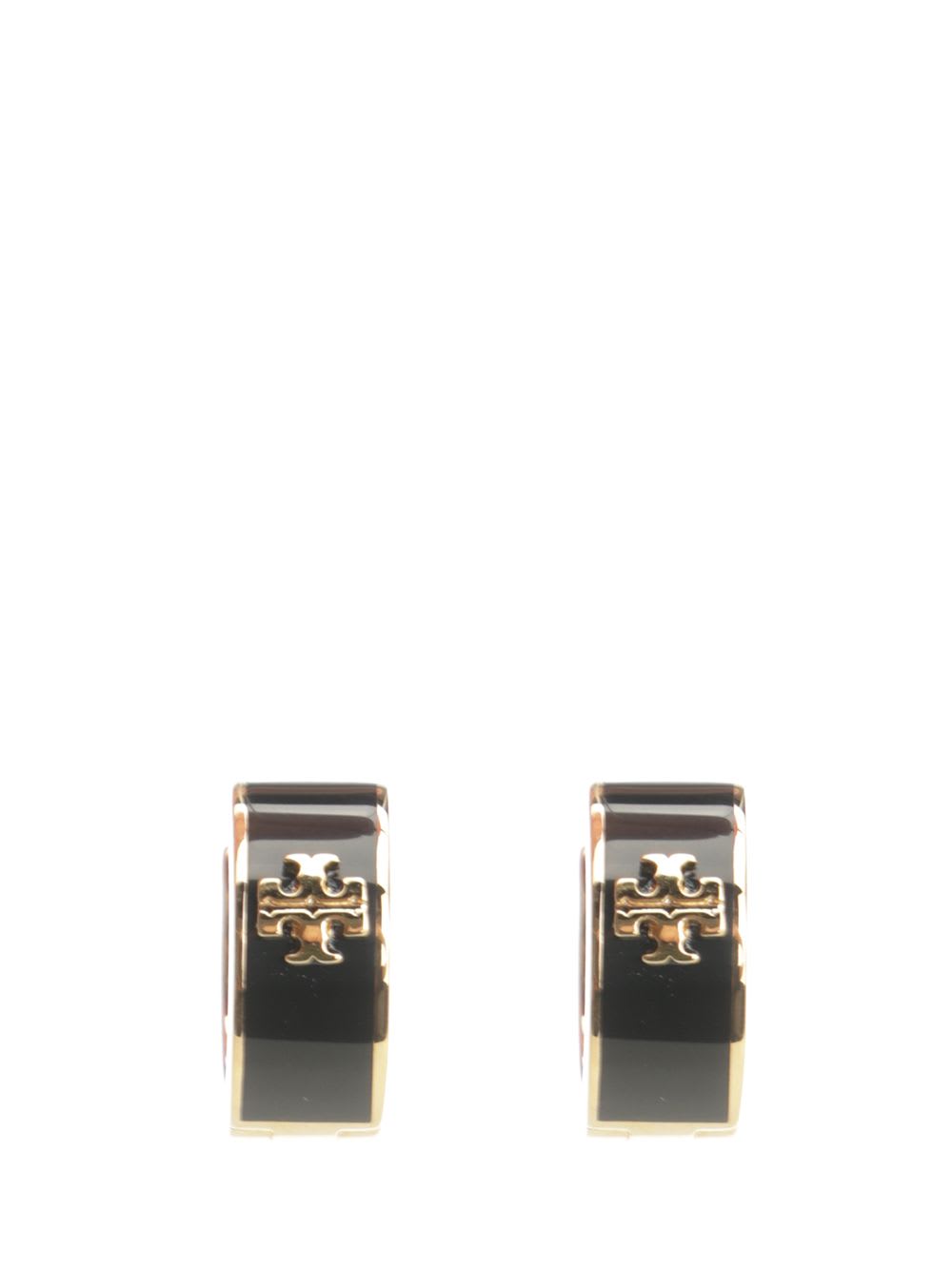 Tory Burch Kira Huggie Earrings Jewelry Black