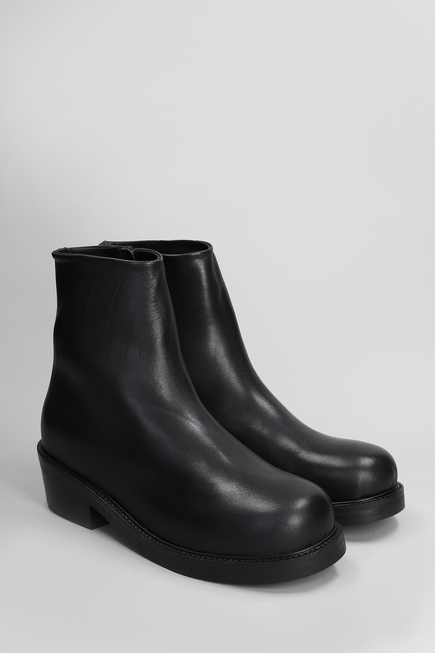 SÉFR LERATO BOOT ANKLE BOOTS IN BLACK LEATHER 