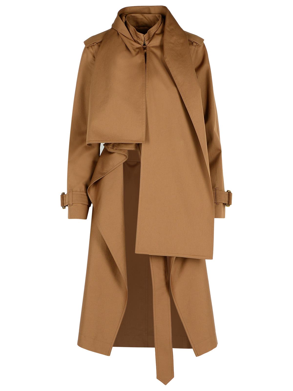 Brown Cotton Trench Coat