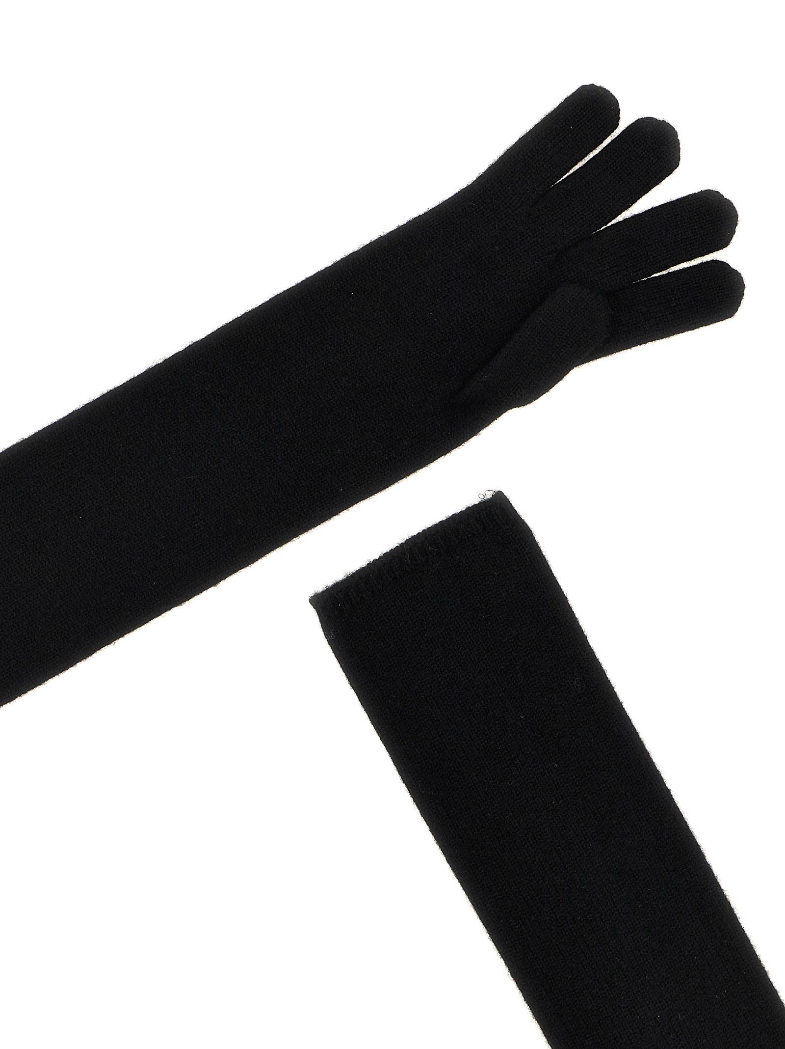 Max Mara Timor Gloves Black In Black