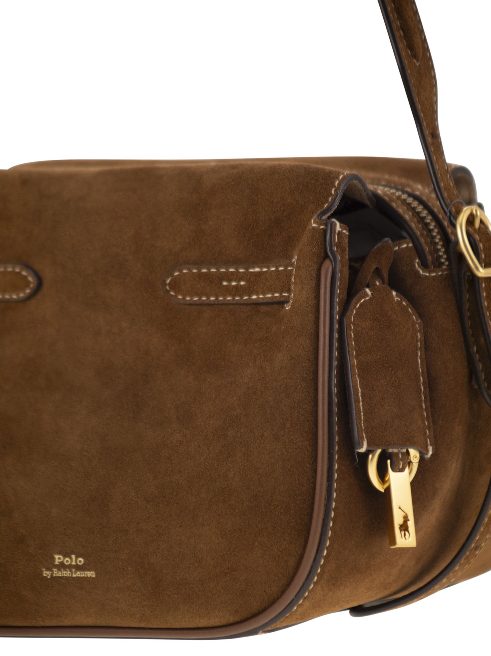 Polo Ralph Lauren Mini Polo Id Suede Satchel