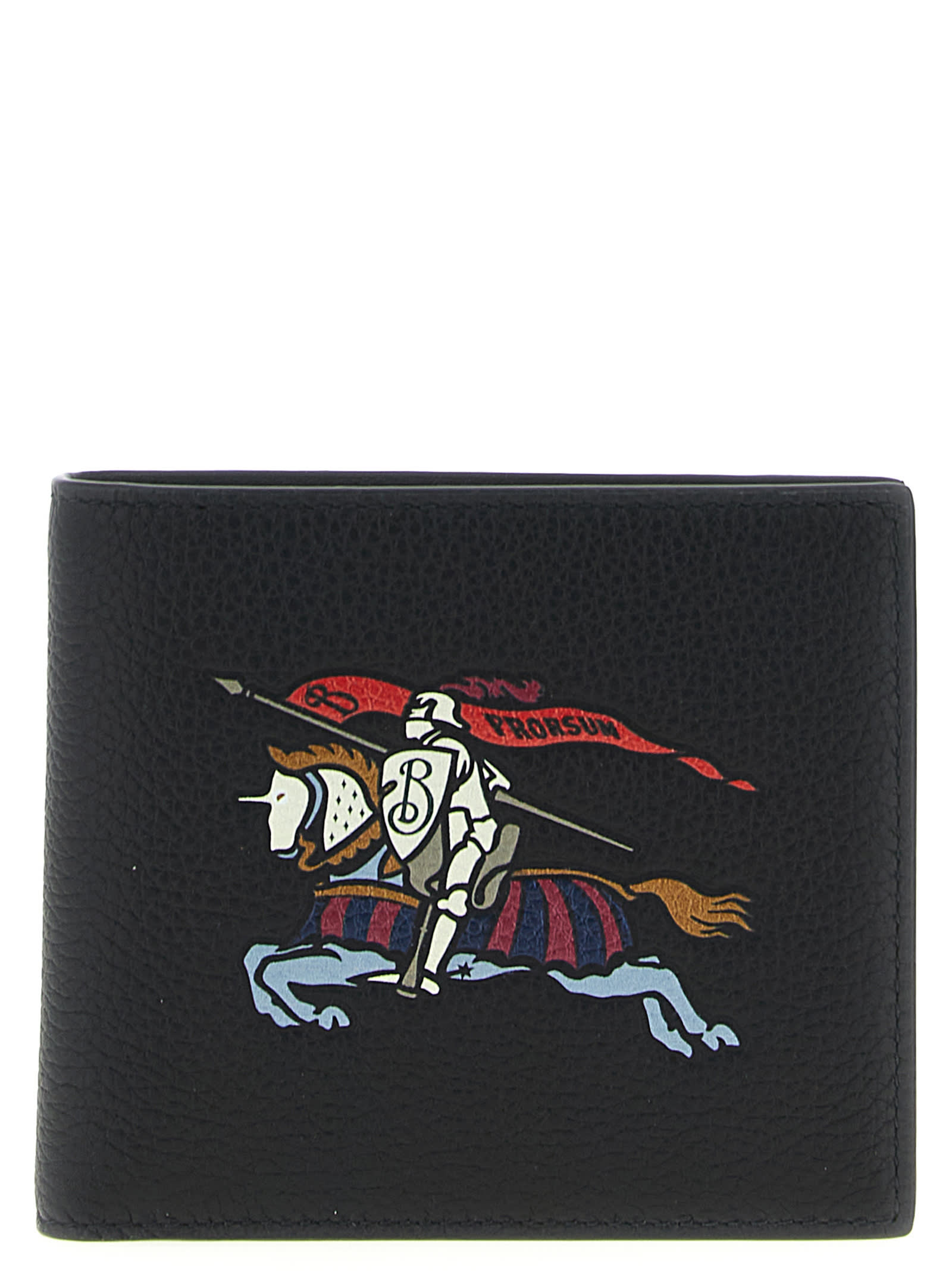 Burberry Ekd Leather Bifold Wallet In Black