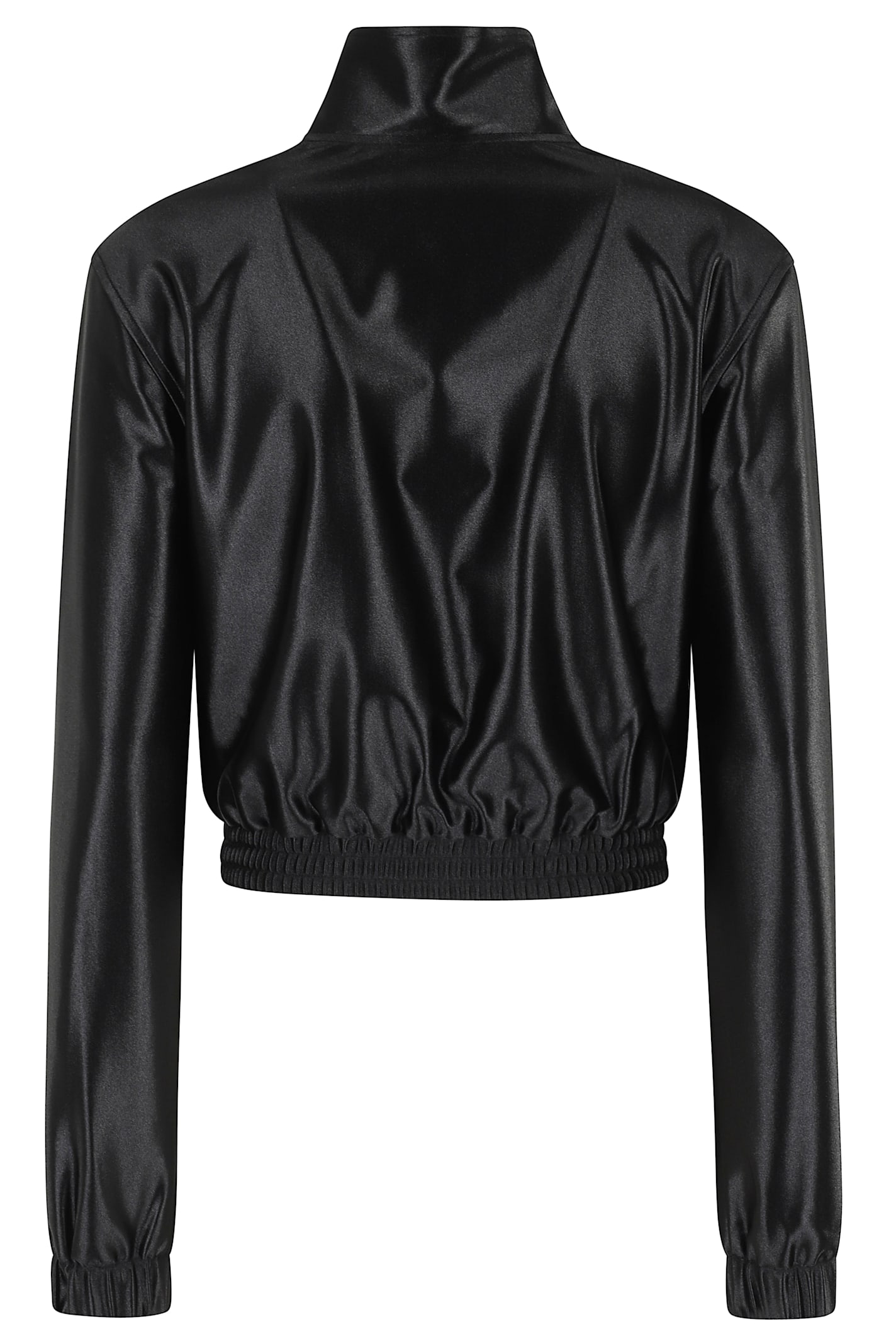 Alexander Wang T T By Alexander Wang Shrunken Zip Up Sweatshirts In Black