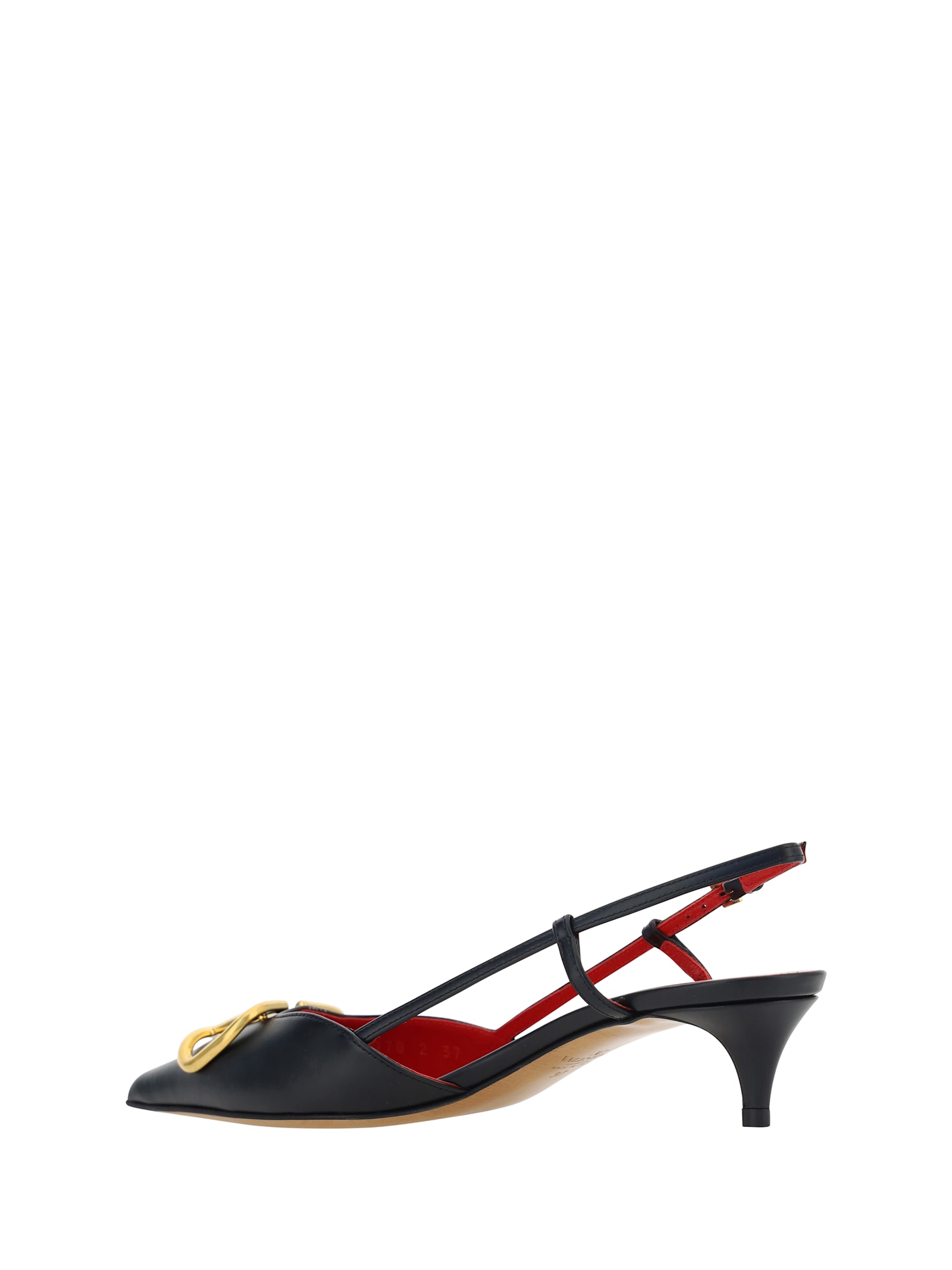 Valentino Vlogo 40 Velvet Slingback Pump In Black